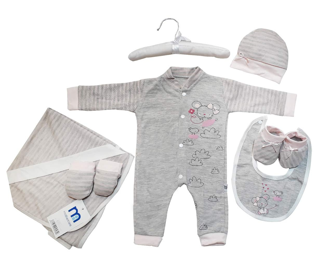 ست 7 تکه لباس نوزادی مادرکر مدل Mice