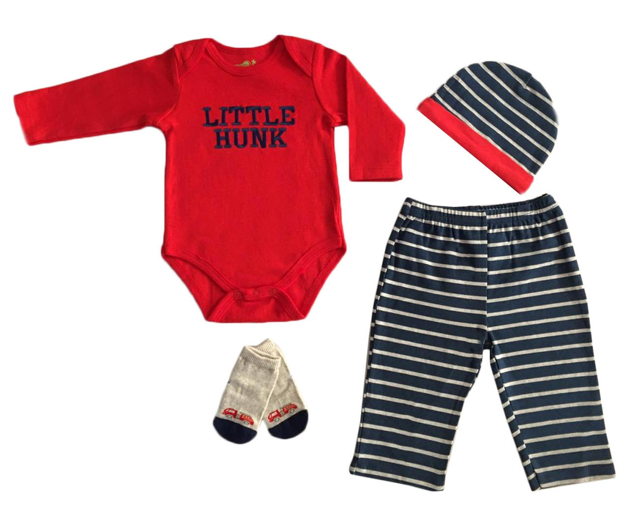 ست 4 تکه لباس نوزادی پی فنگ مدل little Hunk