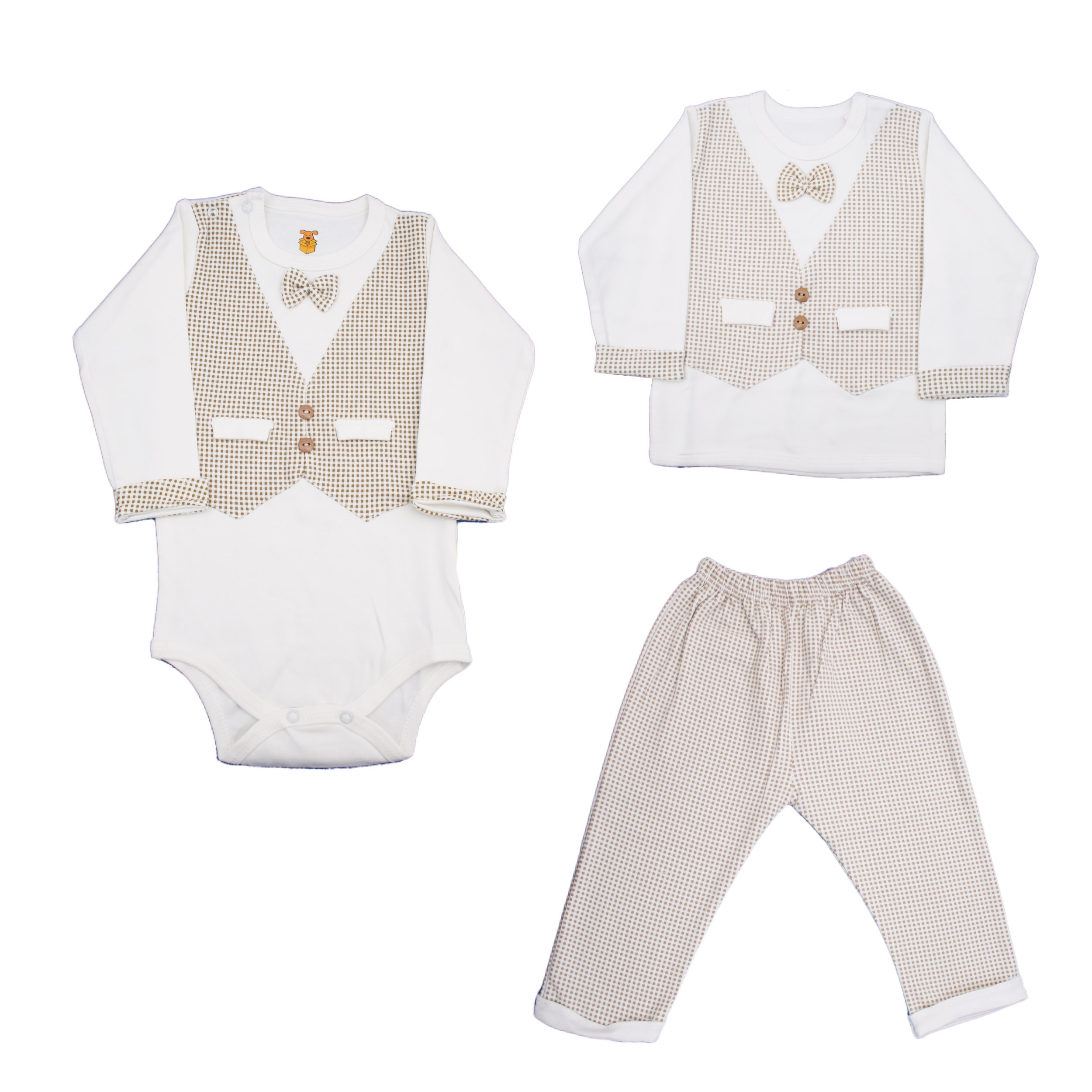 ست 3 تکه لباس نوزادی مدل 007 