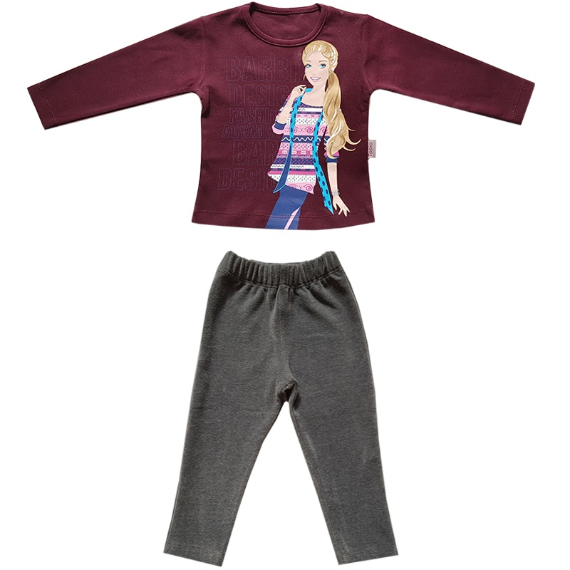 ست تی شرت و شلوار دخترانه تاپیک مدل S2424