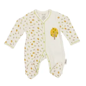 لباس سرهمی نوزاد پولونیکس طرح برگ مدل 05