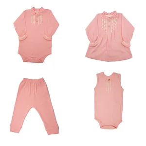 ست 4 تکه لباس نوزادی دخترانه مدل 004