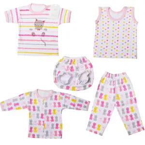 ست 5 تکه لباس نوزادی دانالو طرح گربه کد 02