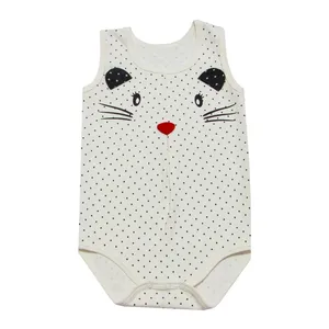 زیر دکمه دار رکابی دخترانه طرح بازیگوش کد 12