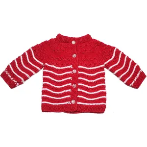 ژاکت نوزادی دست بافت گالری بافتنی های من مدل Cranberry