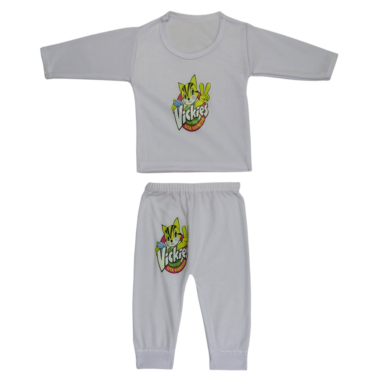 ست تی شرت و شلوار نوزادی ویکیس مدل VIC01