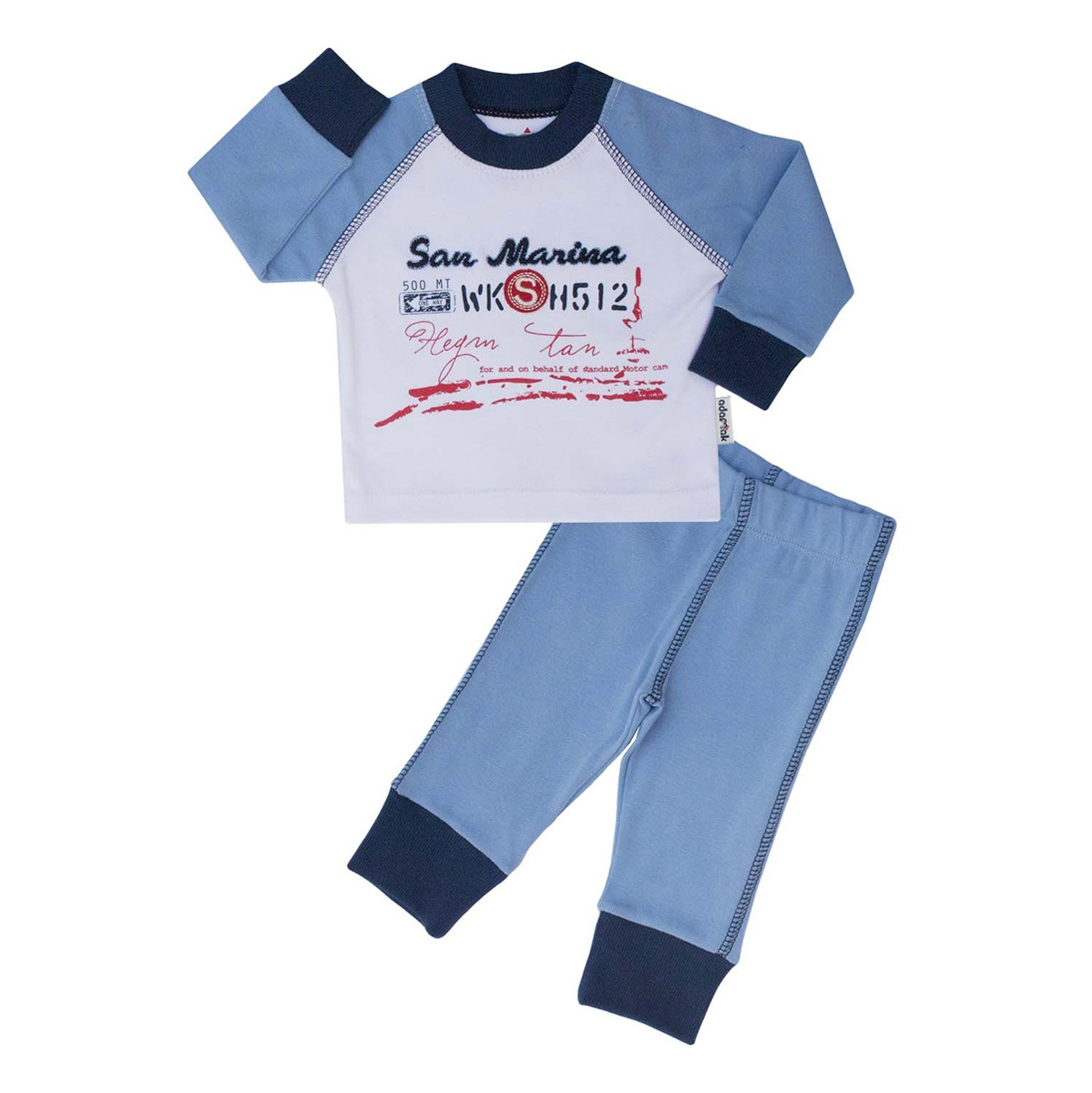 ست دو تکه لباس پسرانه آدمک مدل 1167011B