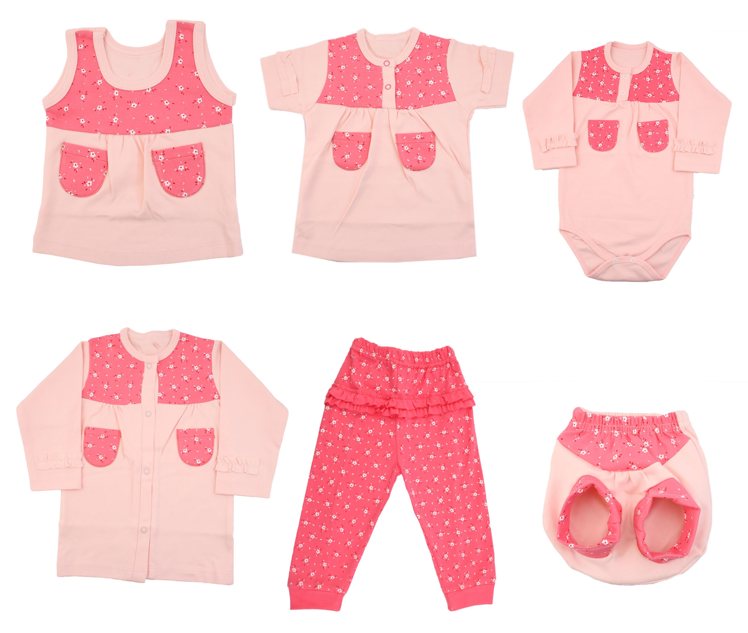 ست لباس دخترانه مدل 237 مجموعه 6 عددی