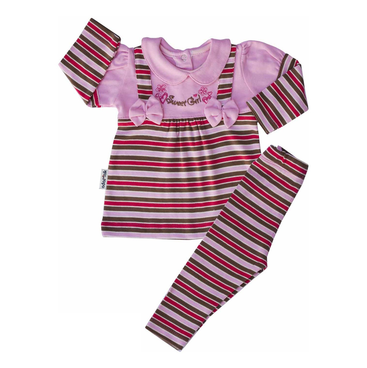 ست دو تکه لباس دخترانه آدمک مدل 114001W