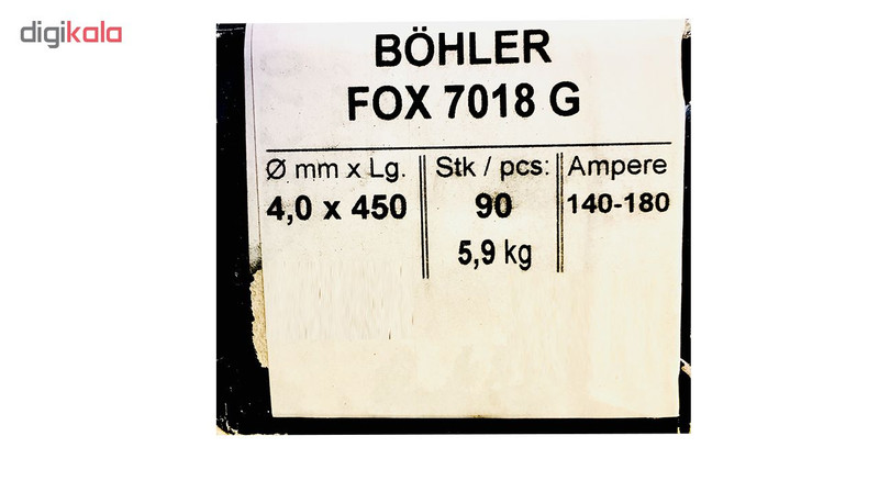 الکترود جوشکاری بهلر کد FOX 7018-G وزن 5.9 کیلوگرم الکترود جوشکاری بهلر کد FOX 7018-G وزن 5.9 کیلوگرم