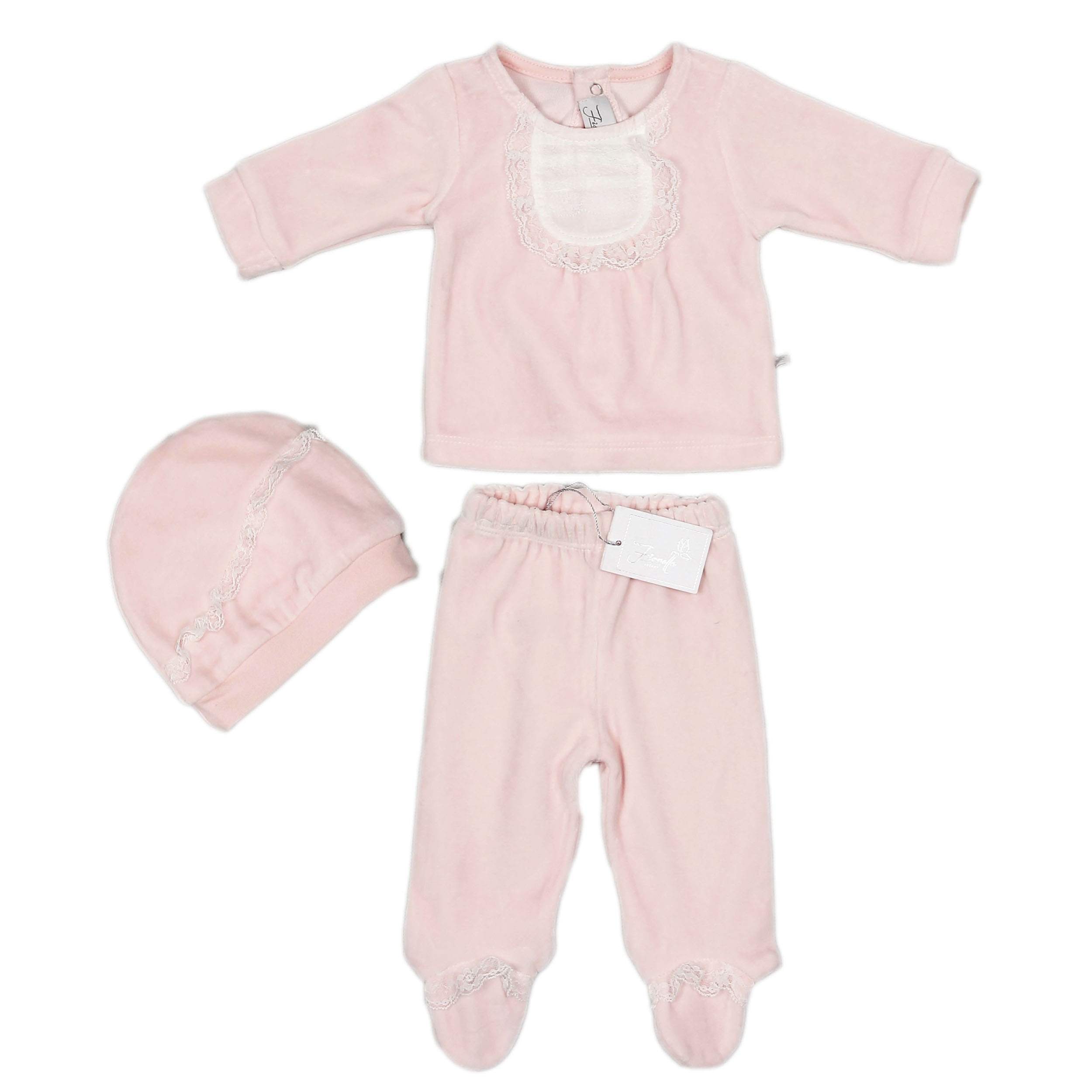 ست نوزادی 3 تکه نوزادی دخترانه فیورلا مدل 3851