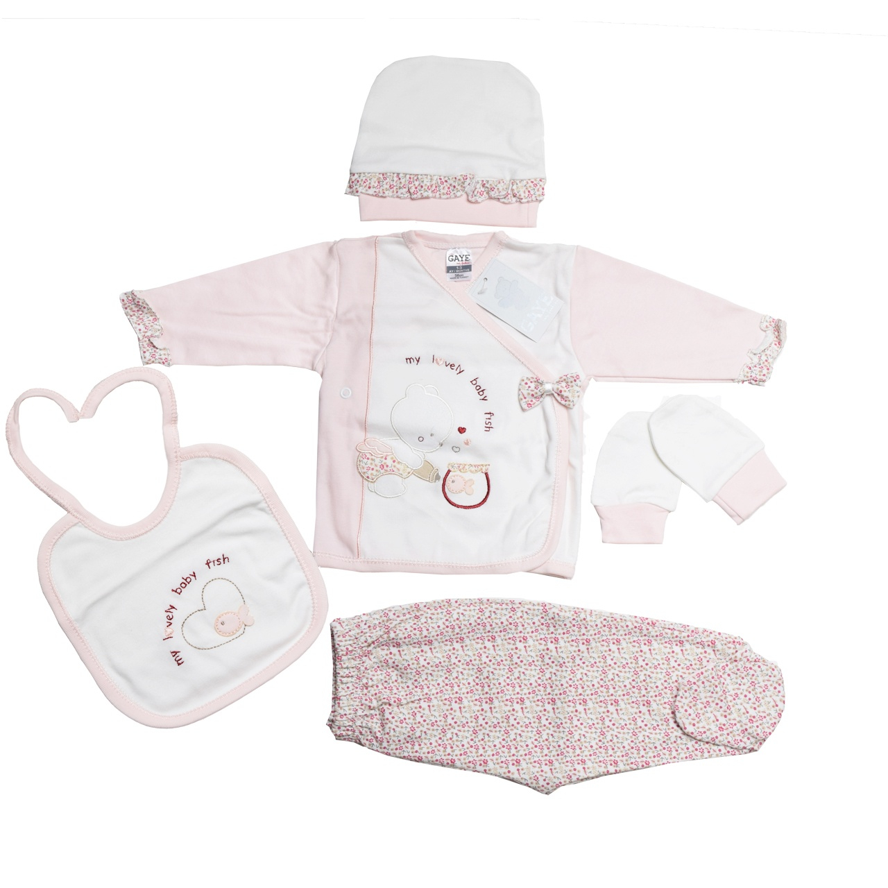 ست 5 تکه لباس نوزادی  گایه طرح خرگوش