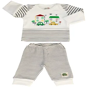 ست دو تکه نوزادی آدمک طرح خانه و ماشین 023