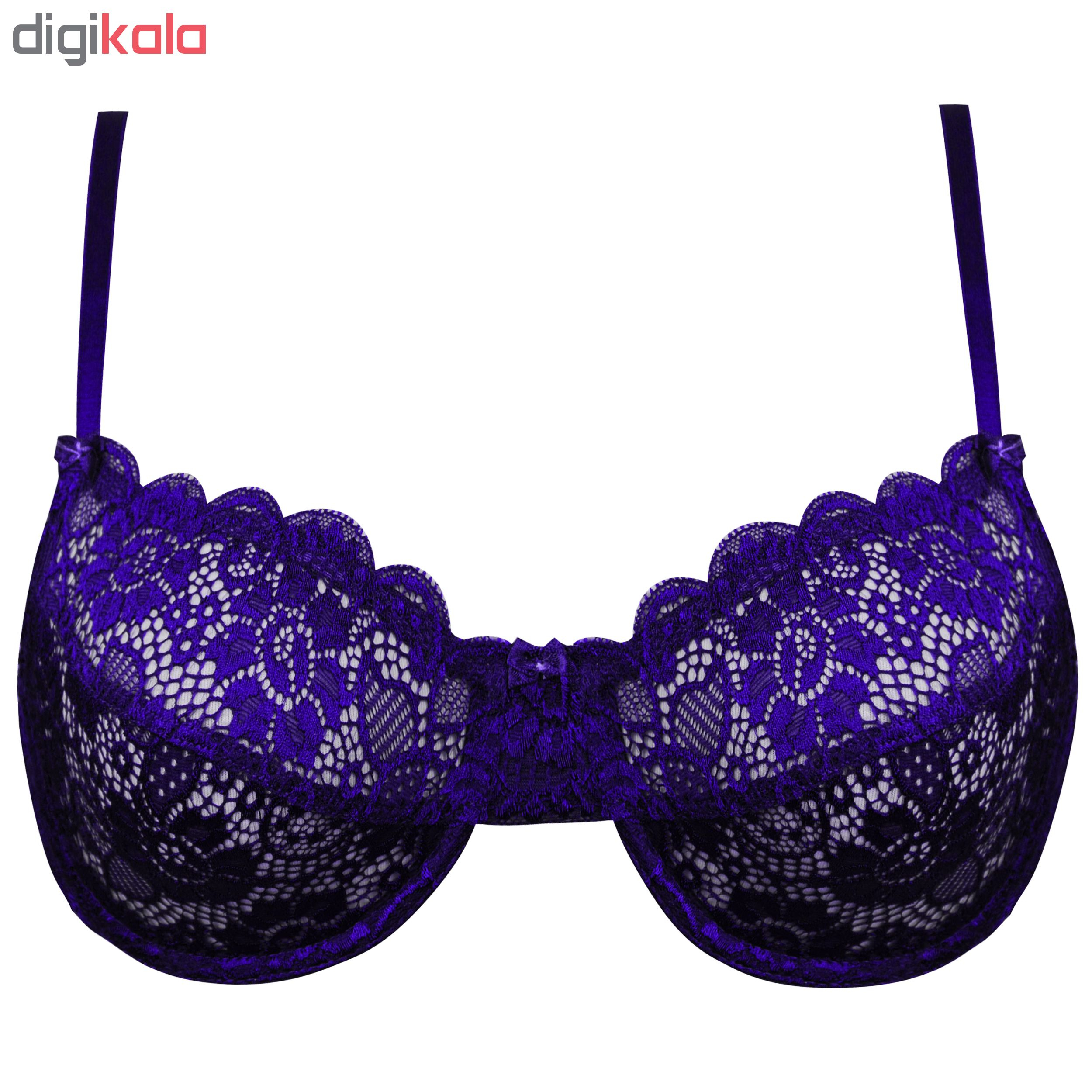 ست شورت و سوتین زنانه تی بی ان کد 3221-12404-1 رنگ آبی کاربنی