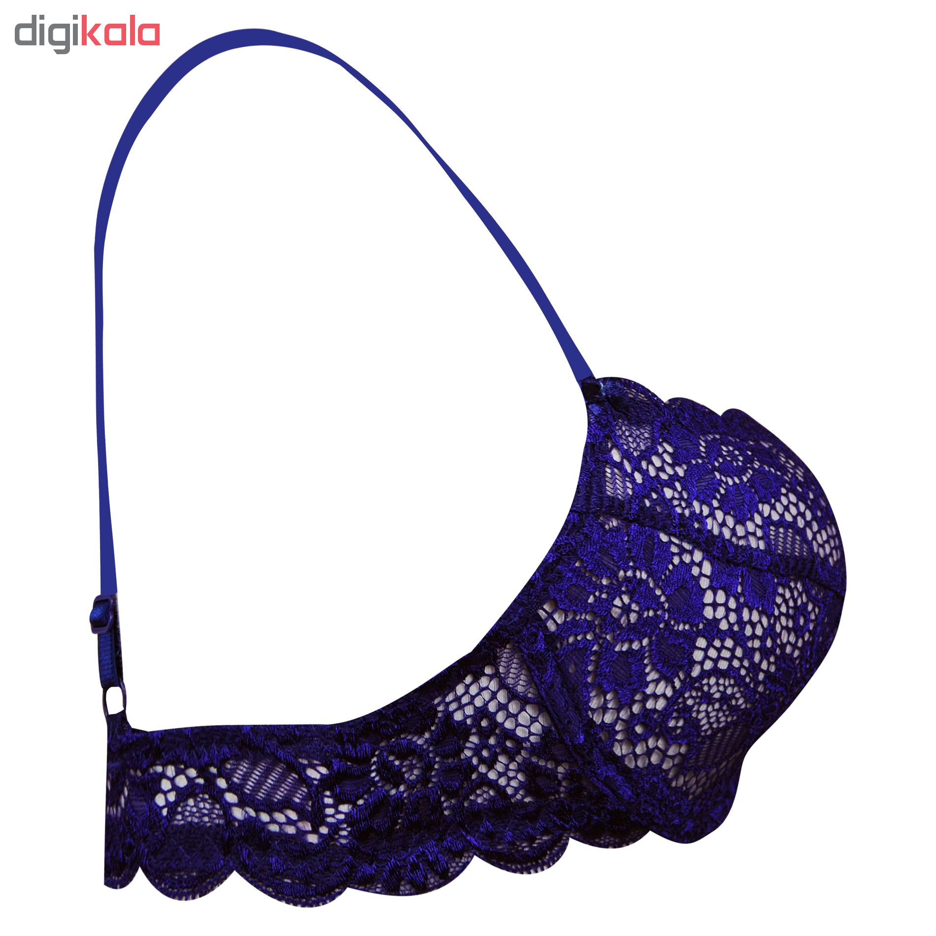 ست شورت و سوتین زنانه تی بی ان کد 3221-12404-1 رنگ آبی کاربنی