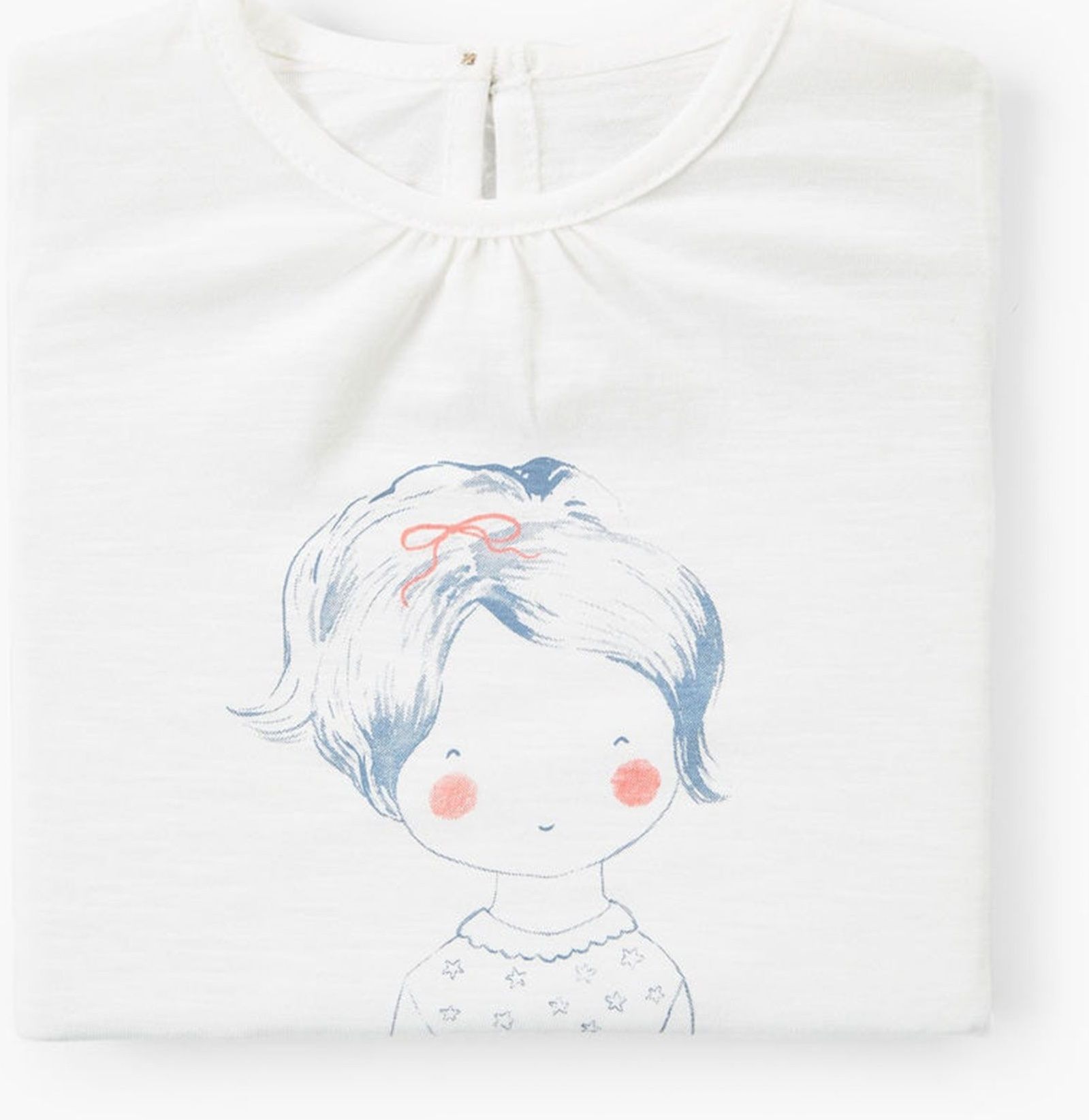 تی شرت نخی ساده نوزادی دخترانه - مانگو - سفيد - 4