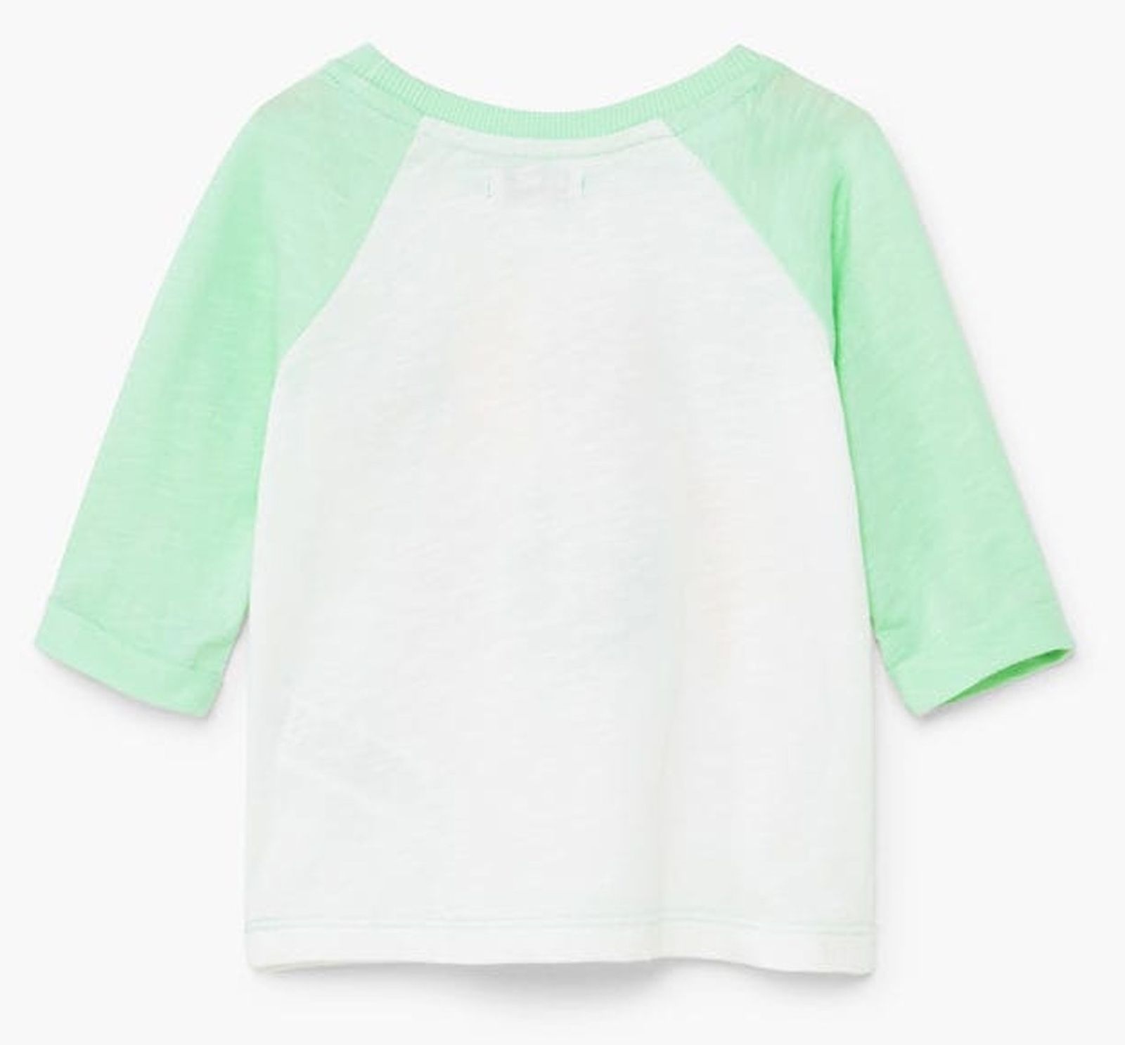 تی شرت نخی نوزادی پسرانه - مانگو - سفيد و سبز - 3