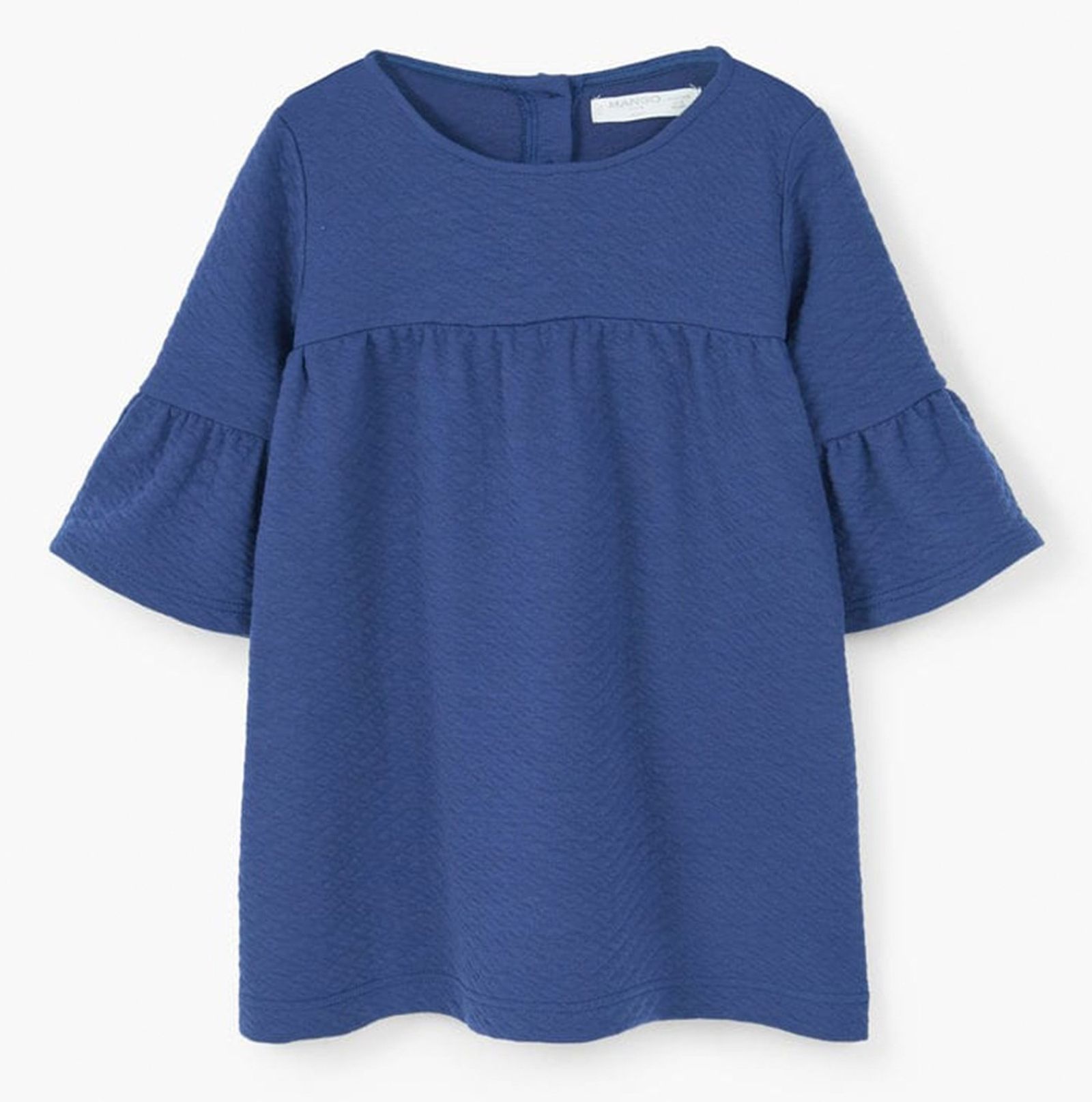 پیراهن ساده نوزادی دخترانه - مانگو - آبي - 1