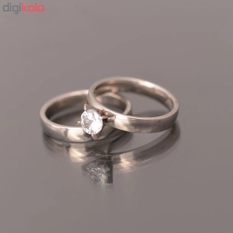 عکس شماره 3 : انگشتر زنانه کد an1306 مجموعه 2 عددی