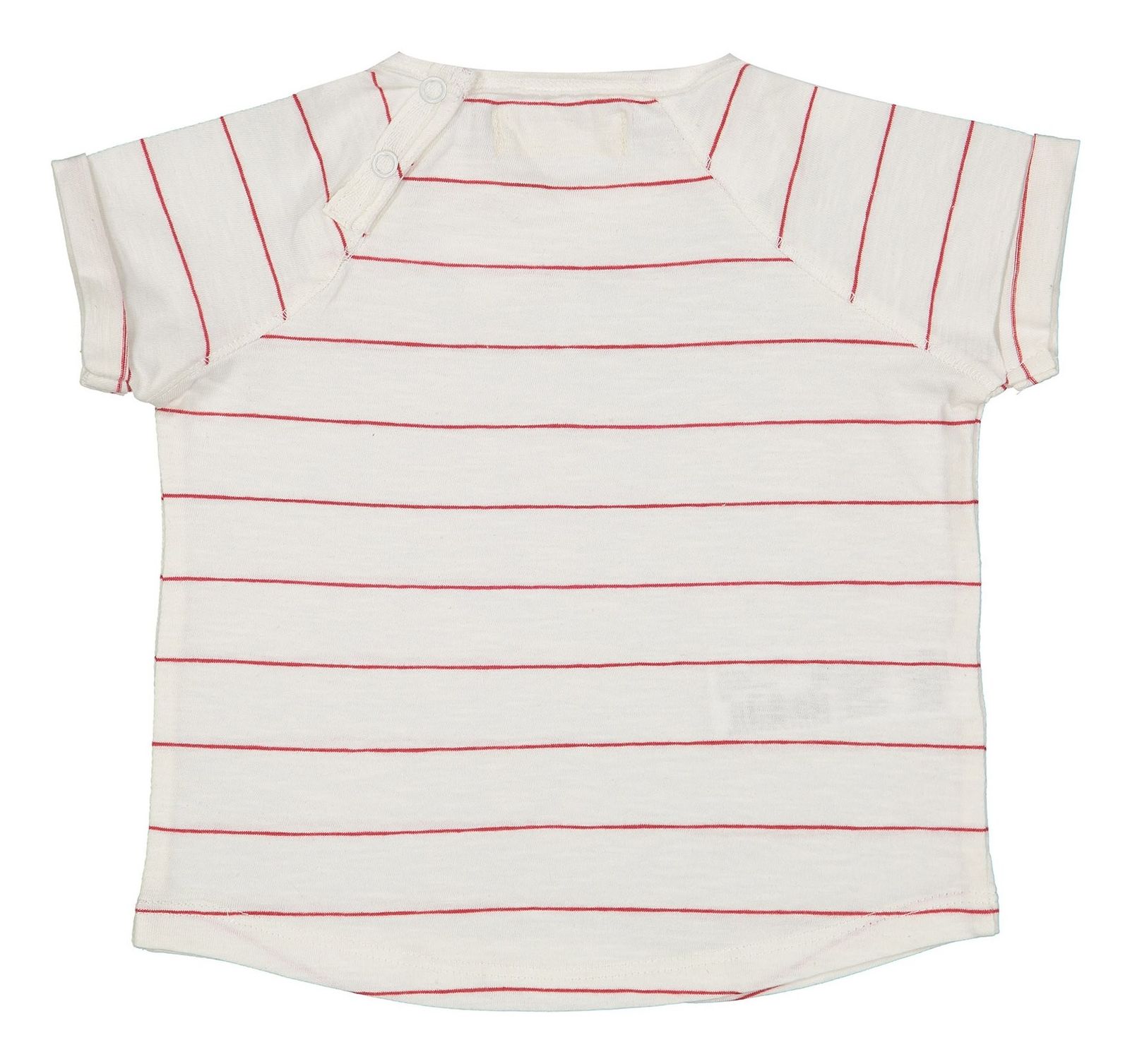 تی شرت نخی طرح دار نوزادی پسرانه - مانگو - سفيد و قرمز - 3