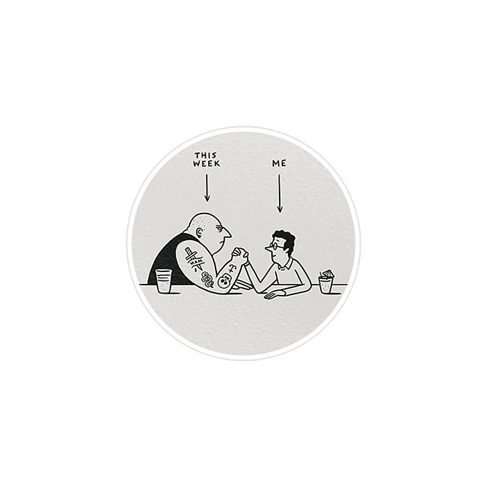 استیکر لپ تاپ ماسا دیزاین طرح this week مدل STK765