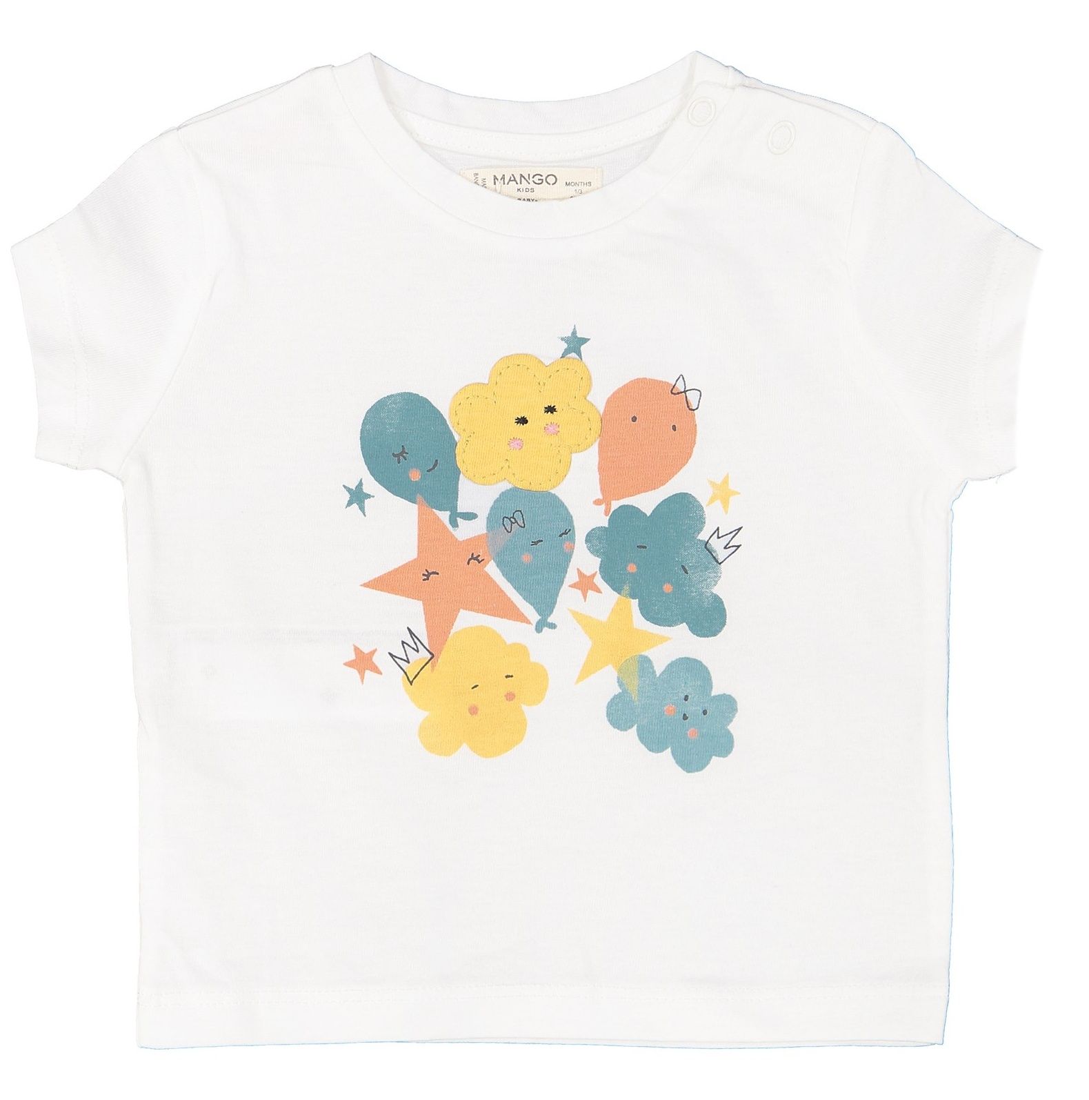 تی شرت نخی نوزادی دخترانه - مانگو - سفيد - 1