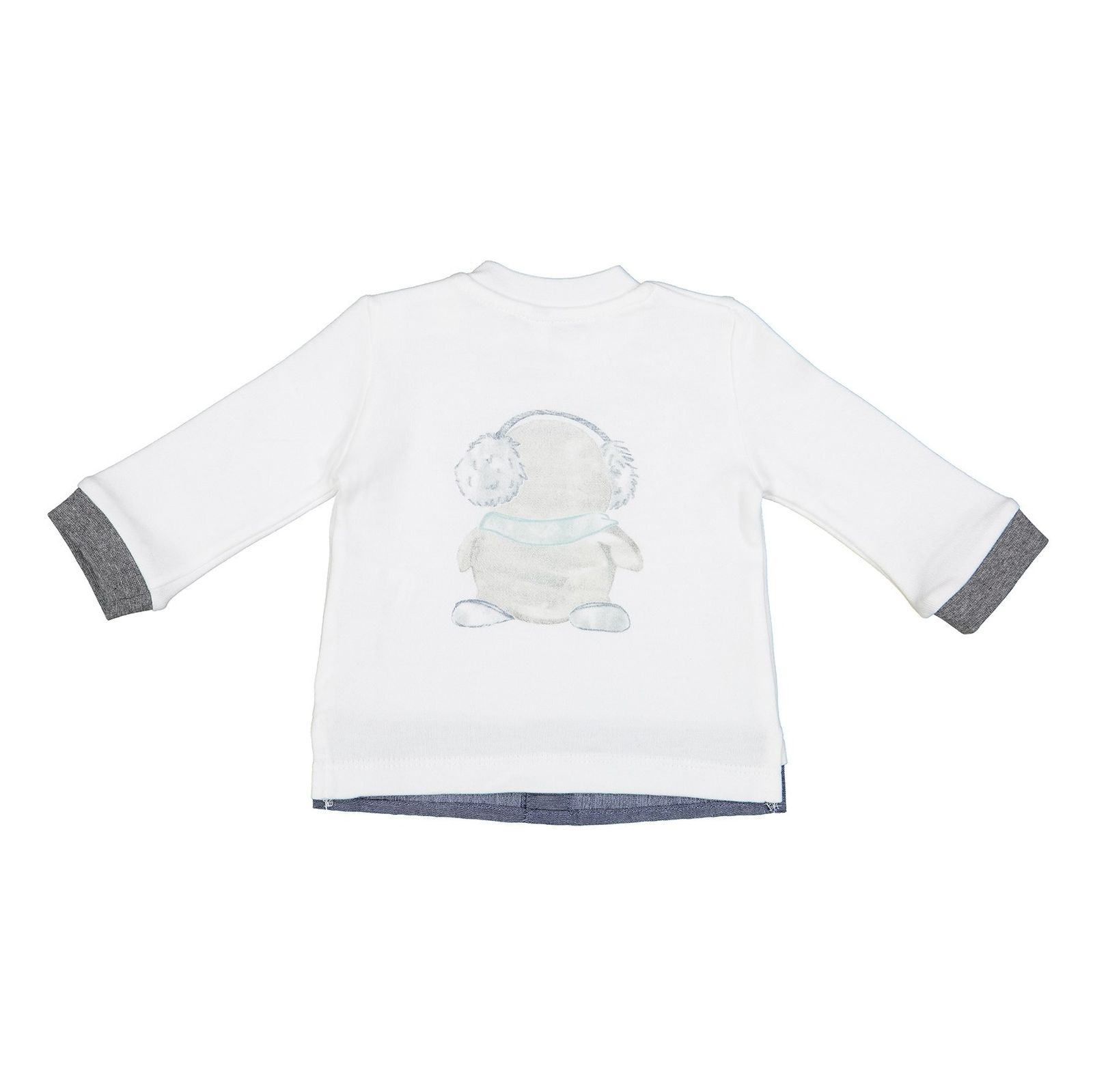 تی شرت نخی نوزادی پسرانه - ایدکس - سفید - 3