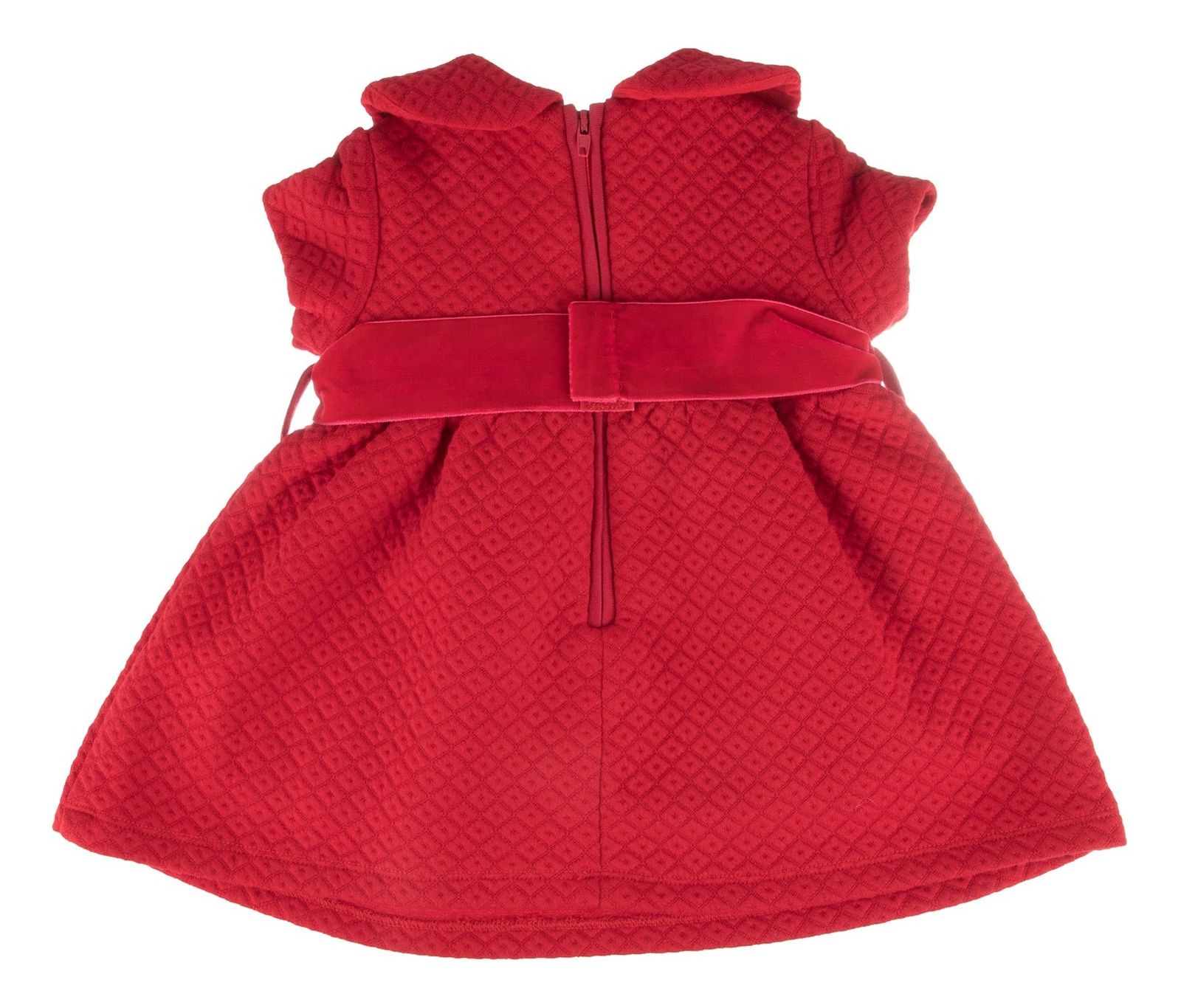 پیراهن آستین کوتاه نوزادی دخترانه - ایدکس - قرمز - 3