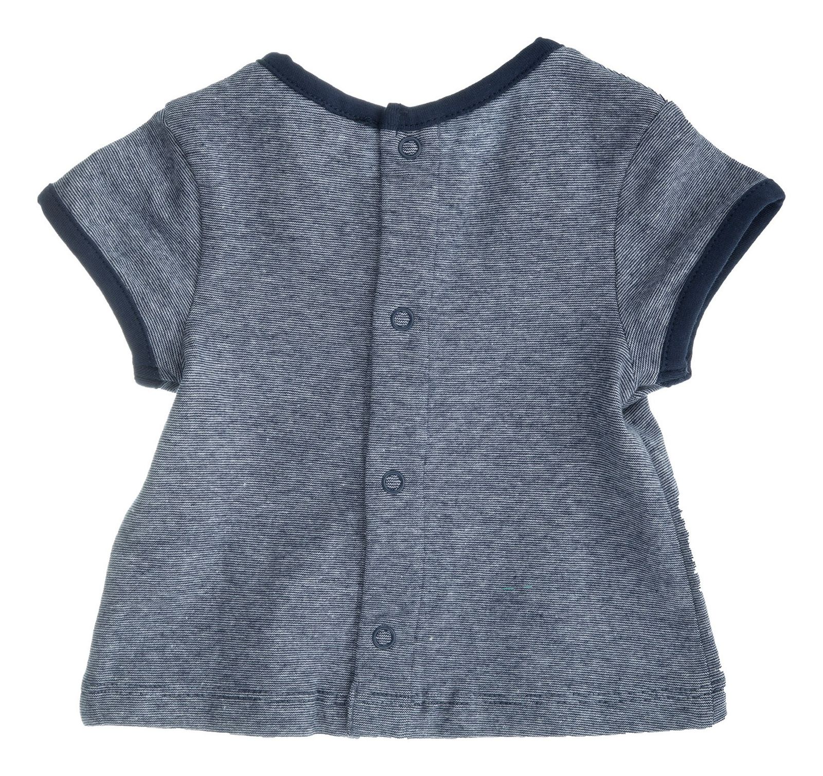 تی شرت نخی طرح دار نوزادی پسرانه - ارکسترا - آبی - 3