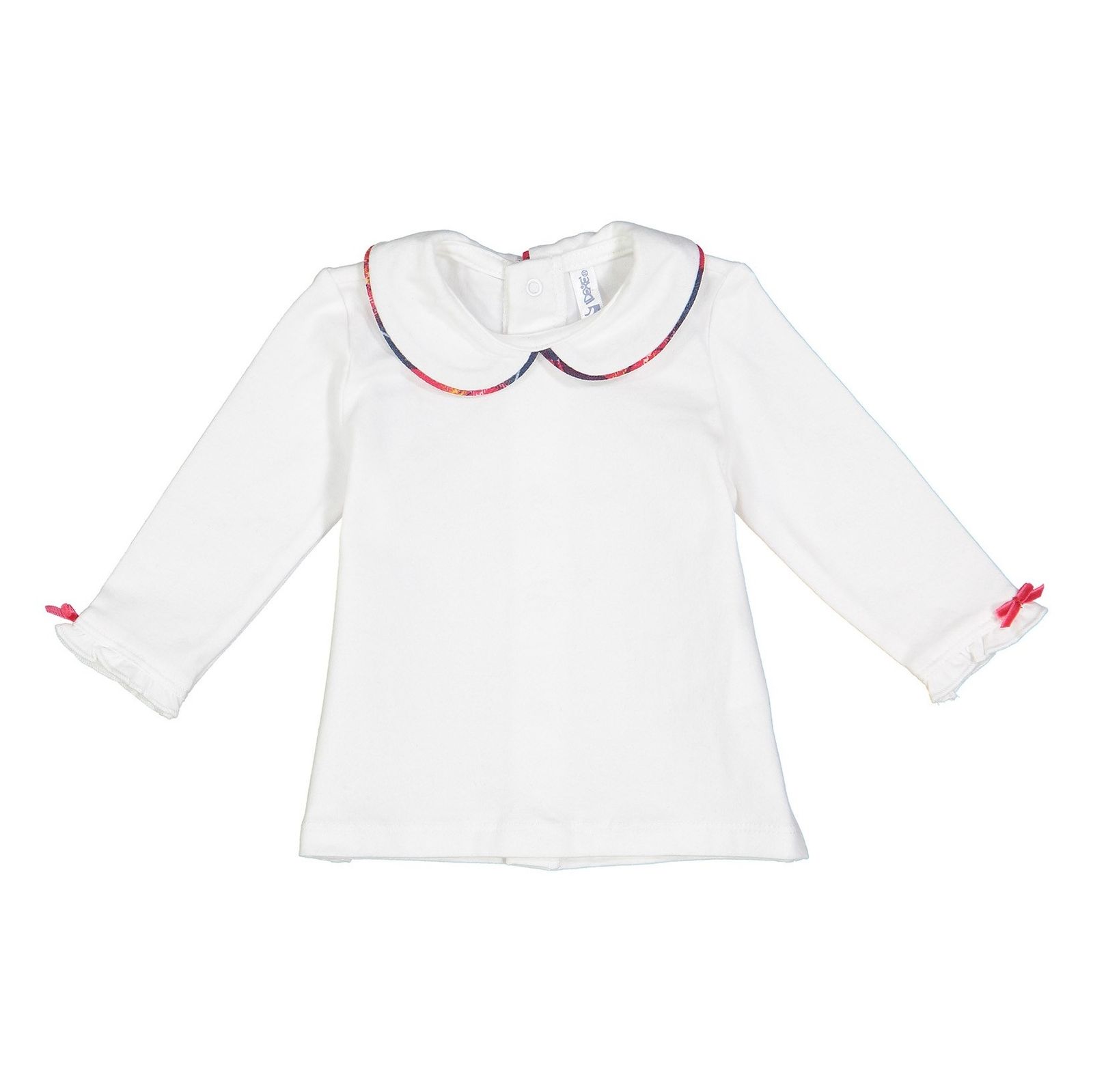 تی شرت و پیراهن نخی نوزادی دخترانه - ایدکس - سفید/طوسی - 5