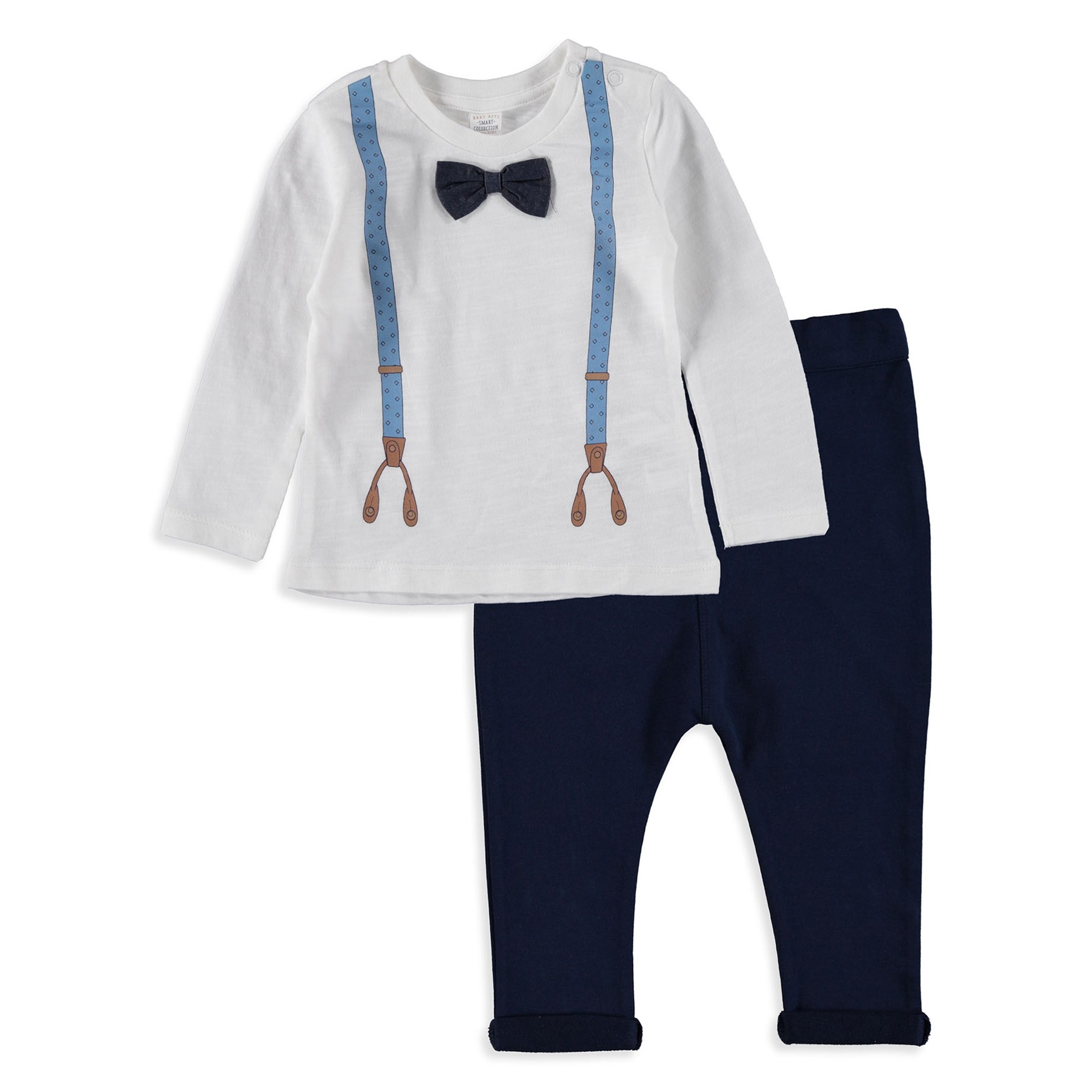 تی شرت و شلوار نخی نوزادی پسرانه - ال سی وایکیکی