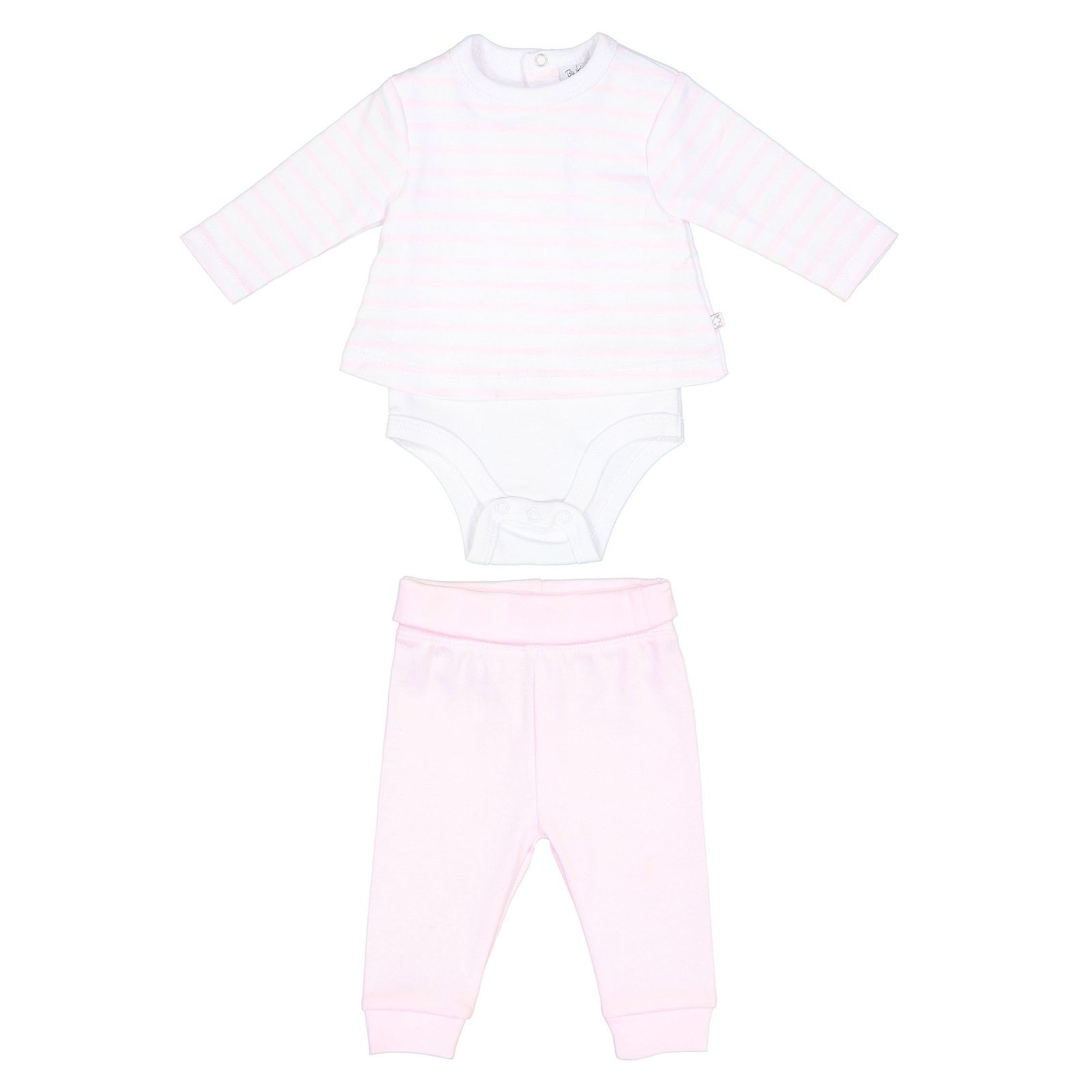 تی شرت و شلوار نخی نوزادی دخترانه - بلوکیدز - صورتي  - 1