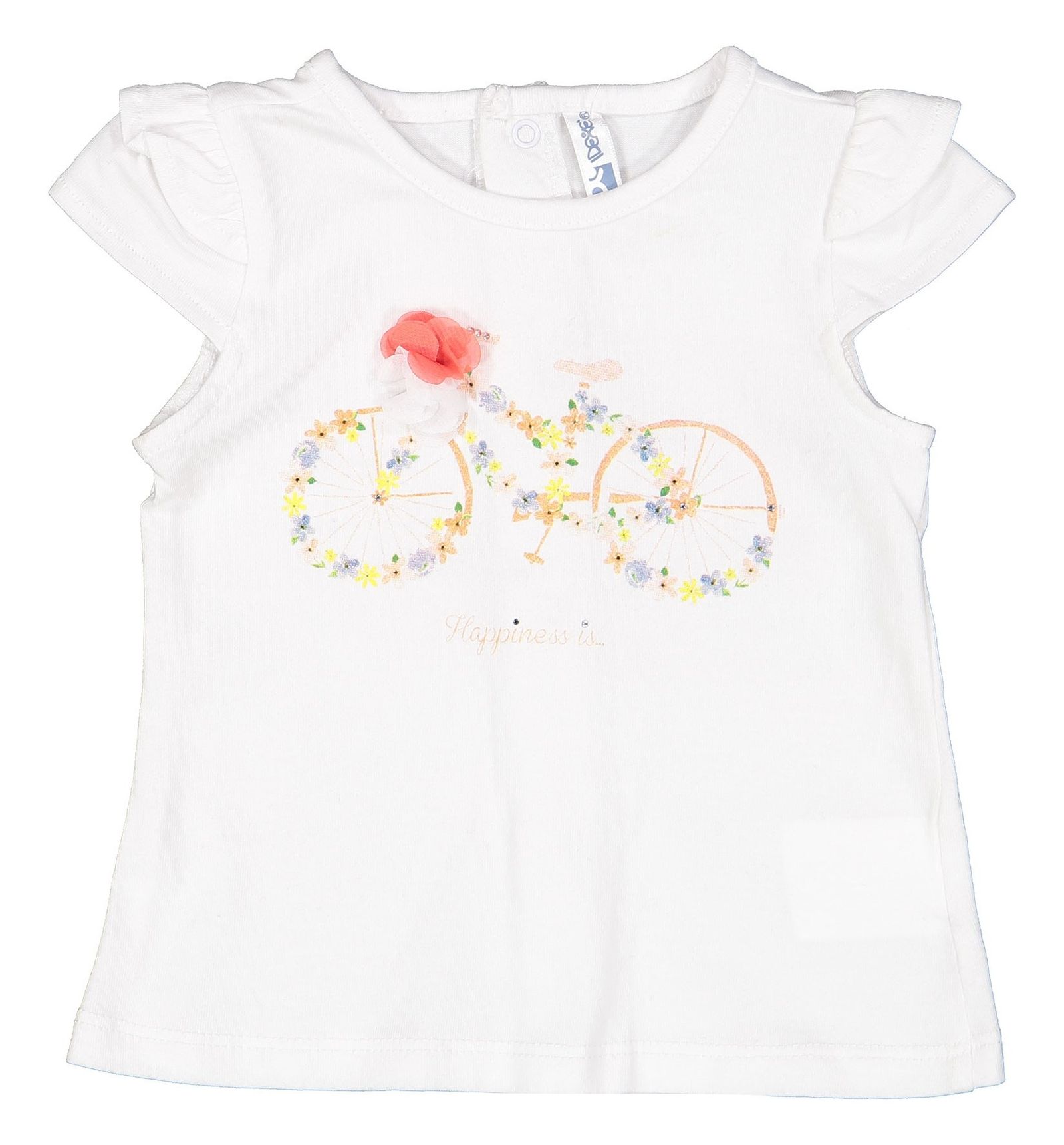 تی شرت نخی ساده نوزادی دخترانه - ایدکس - سفيد - 1