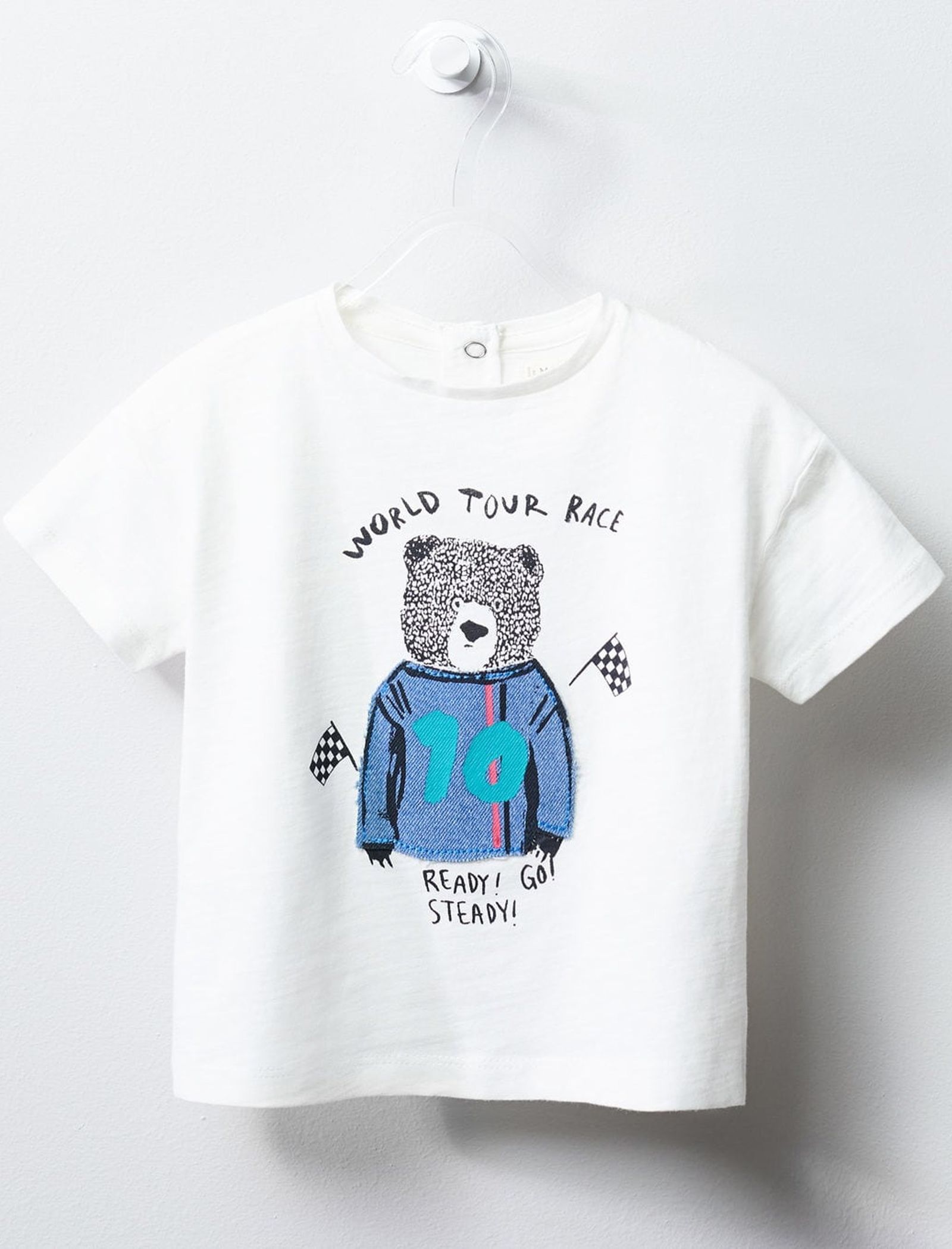 تی شرت نخی ساده نوزادی پسرانه - مانگو - سفيد - 4