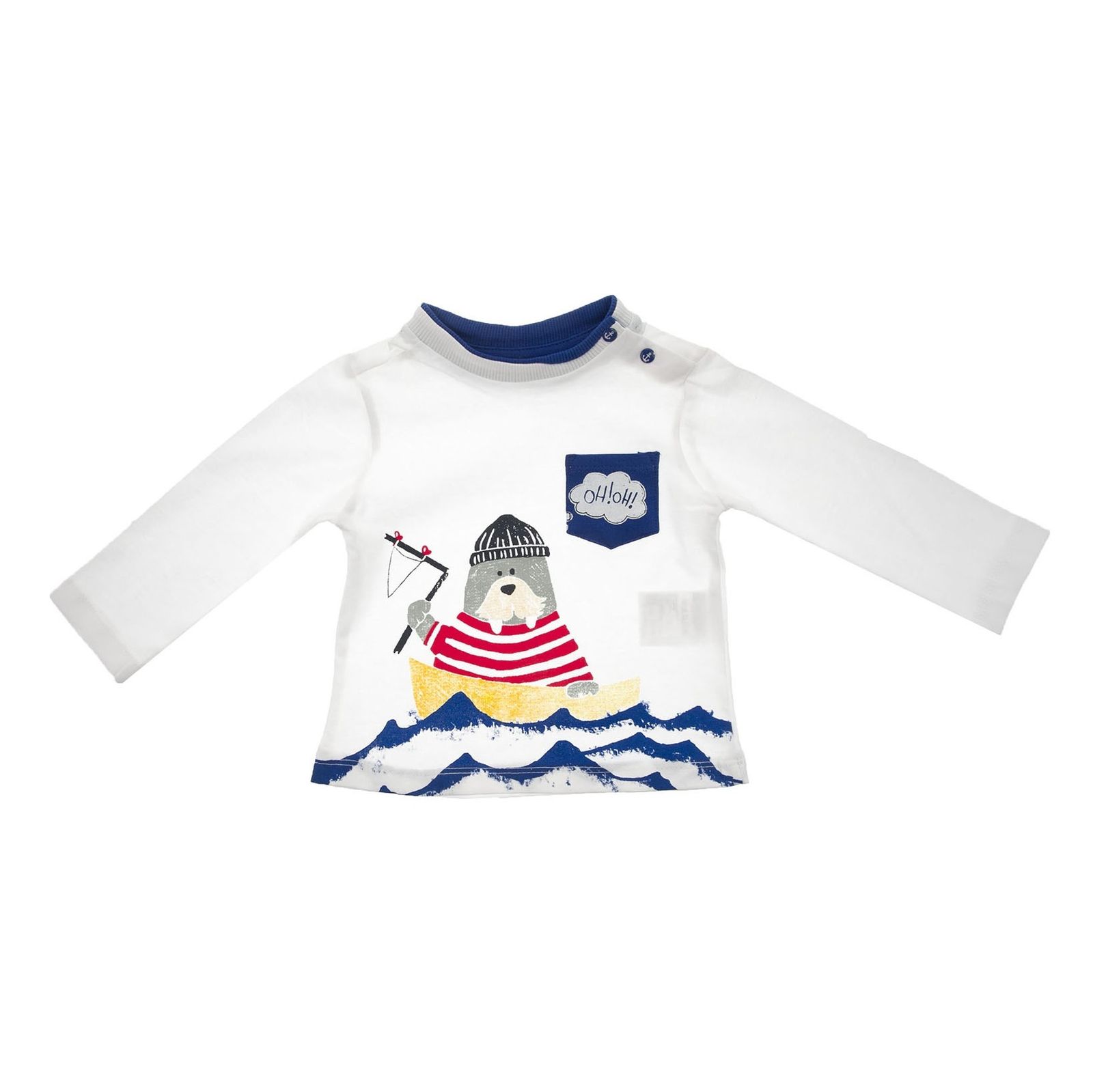 تی شرت نخی نوزادی پسرانه - بلوکیدز - سفيد - 1