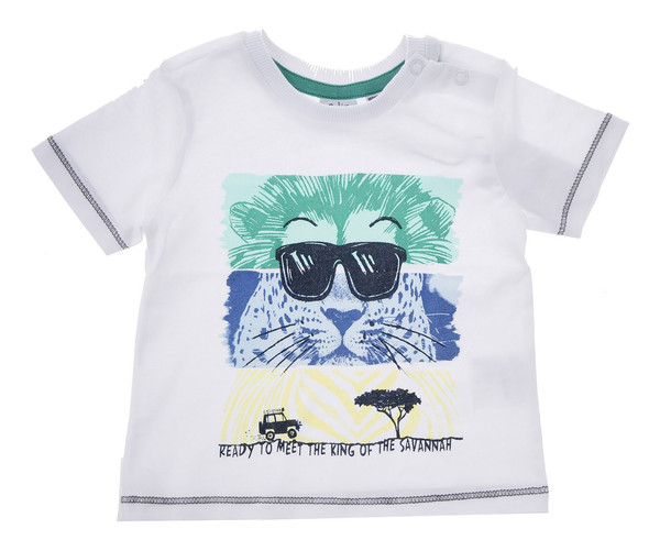 تی شرت نخی یقه گرد نوزادی پسرانه - بلوکیدز