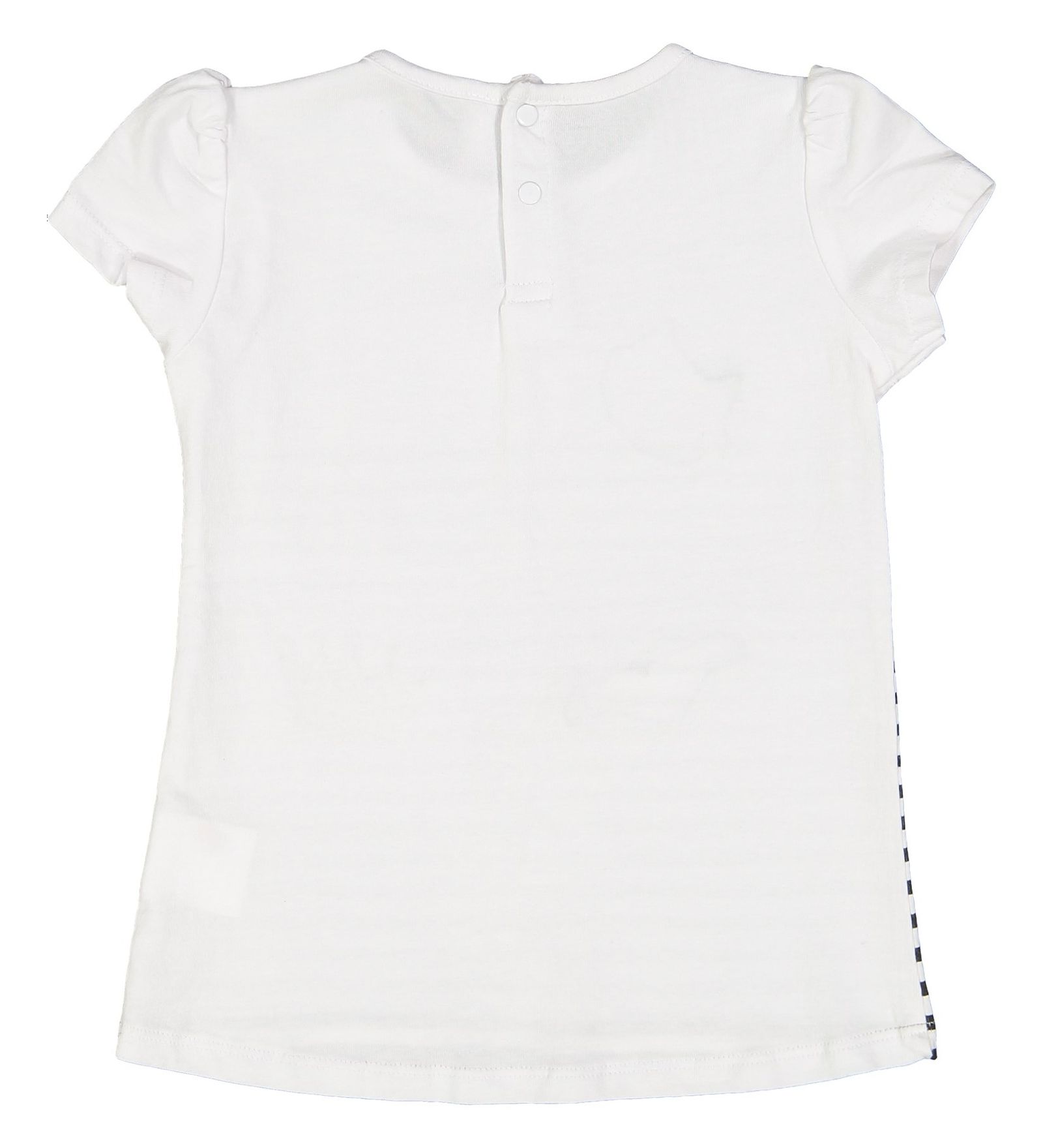 تی شرت نخی نوزادی دخترانه - ایدکس - سفيد مشکي - 3