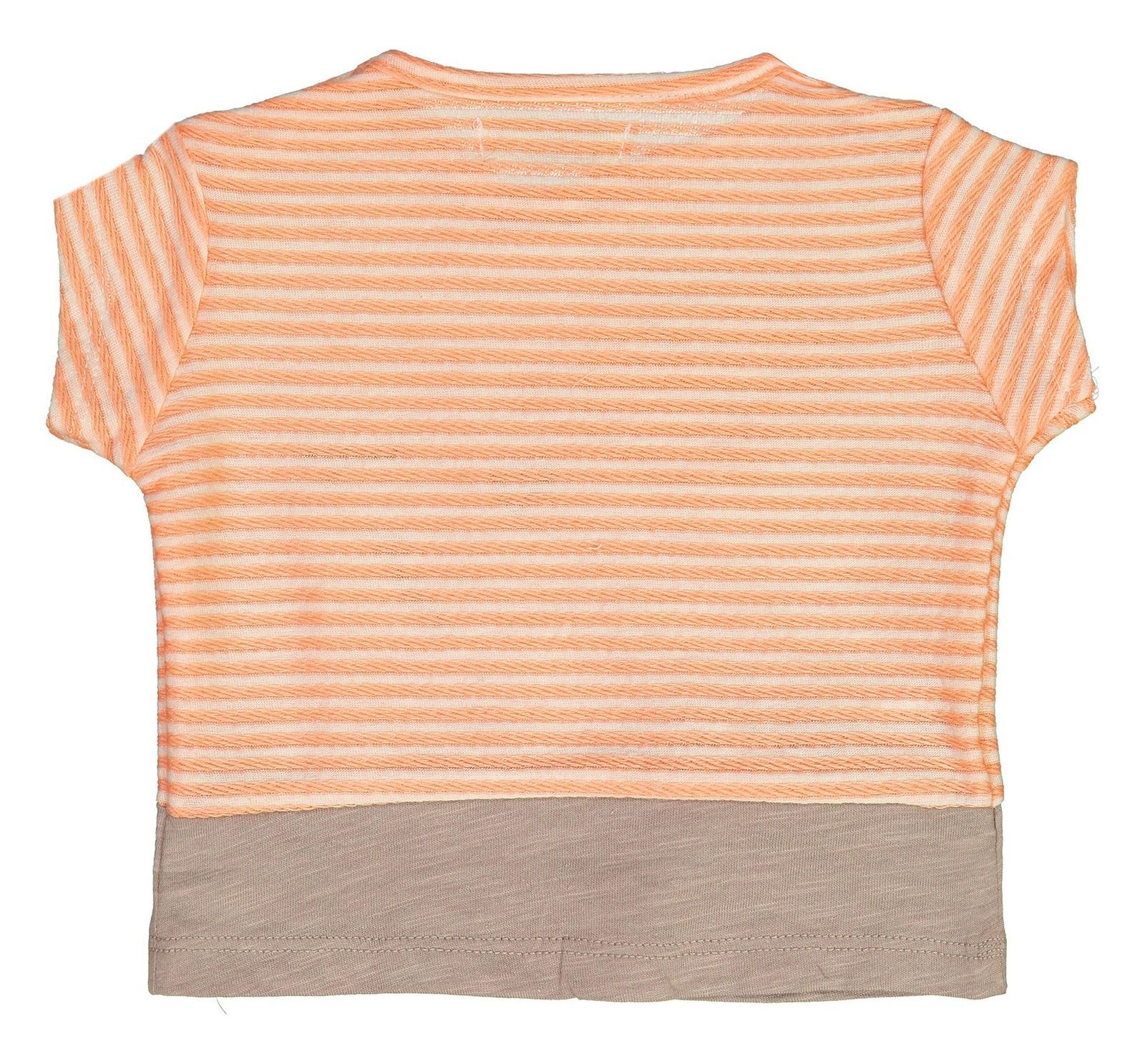 تی شرت نخی طرح دار نوزادی دخترانه - مانگو - صورتي - 3