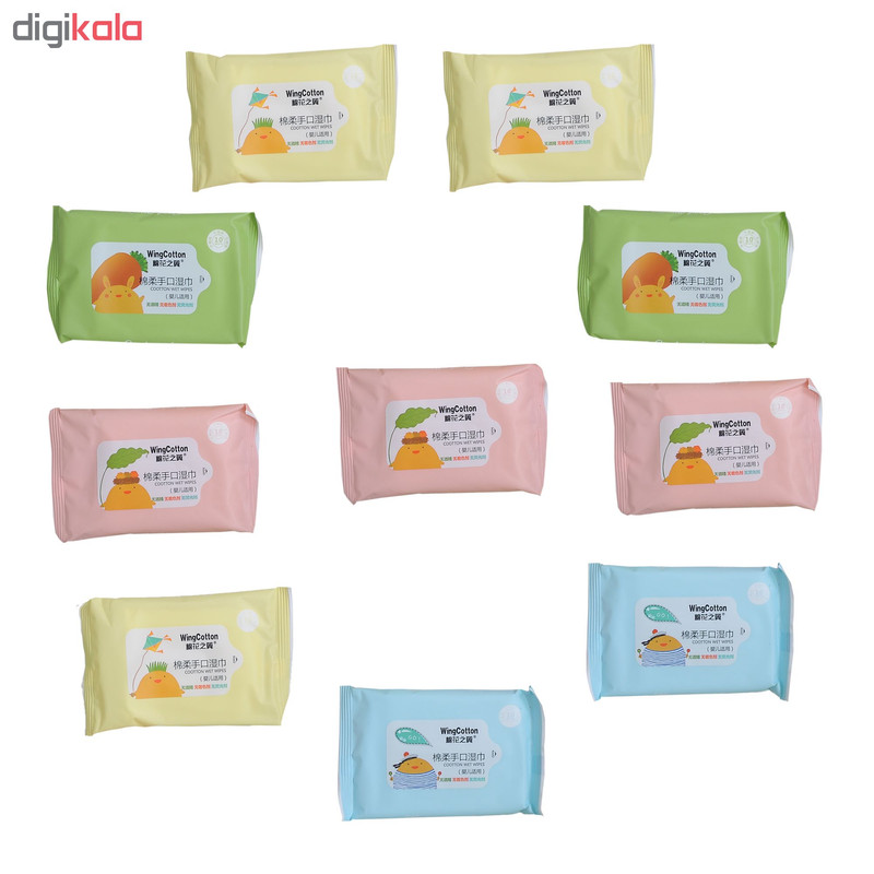 دستمال مرطوب مدل SH-0035 بسته 10 عددی