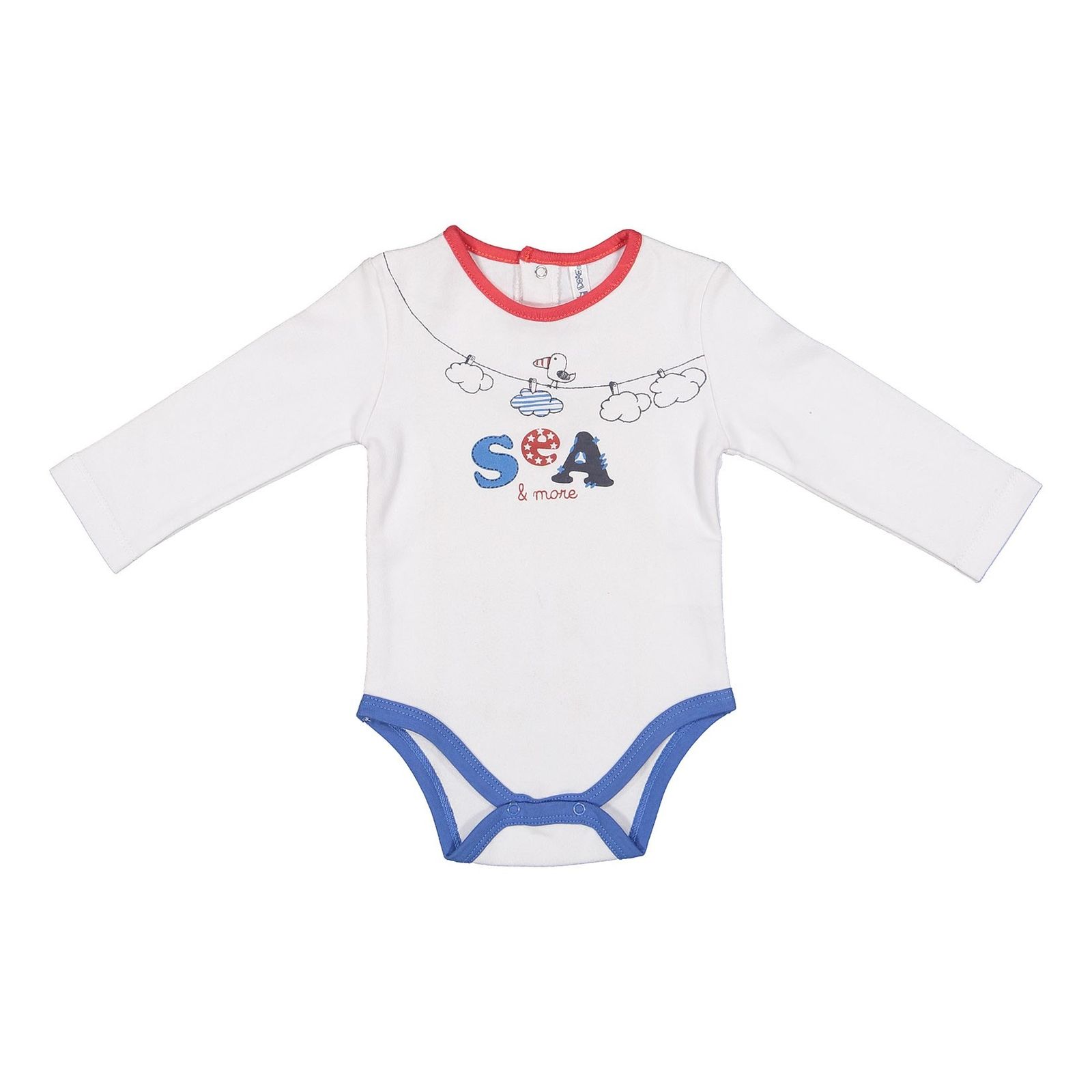 تی شرت نخی یقه گرد نوزادی دخترانه - ایدکس - سفید - 2