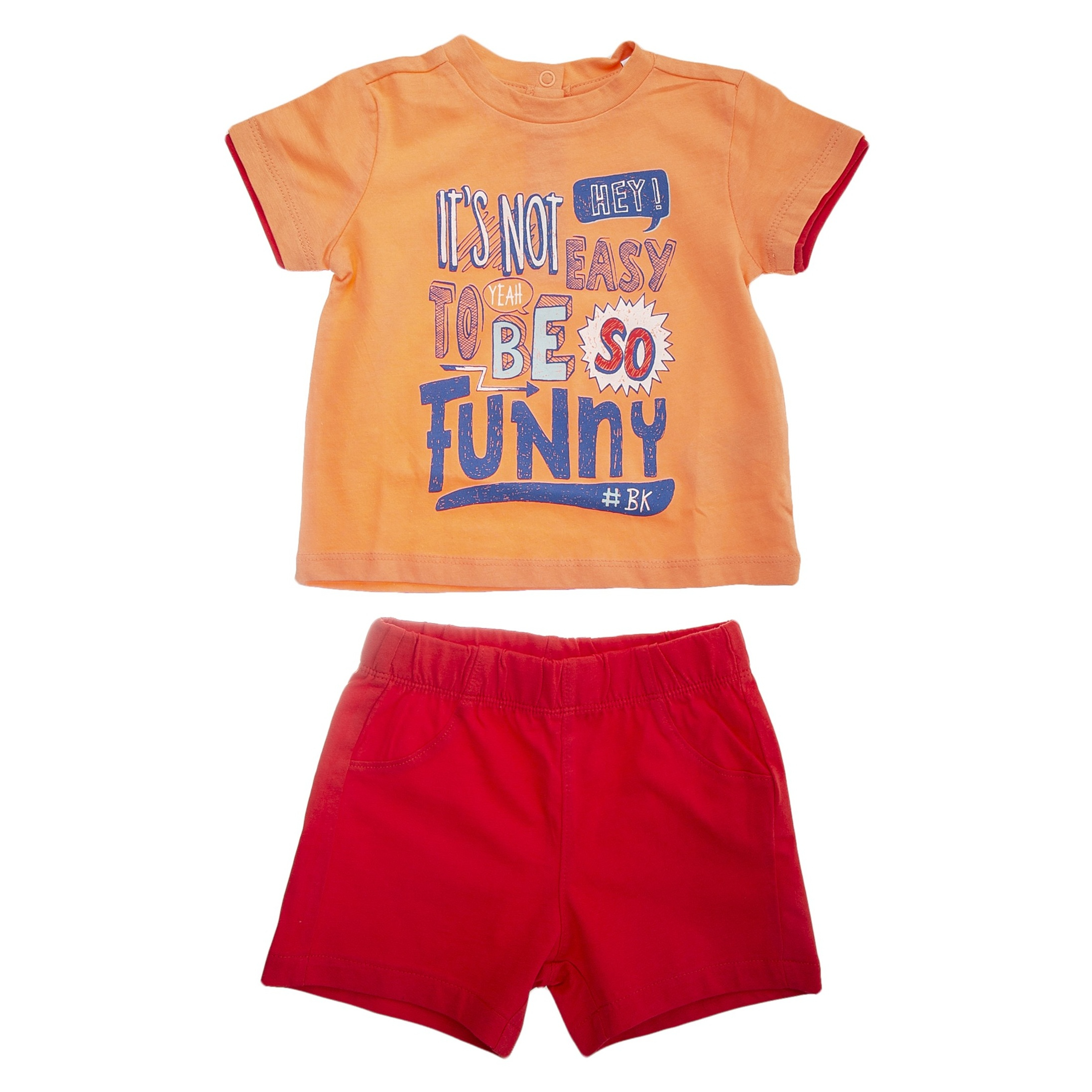 تی شرت و شلوارک نخی نوزادی پسرانه - بلوکیدز