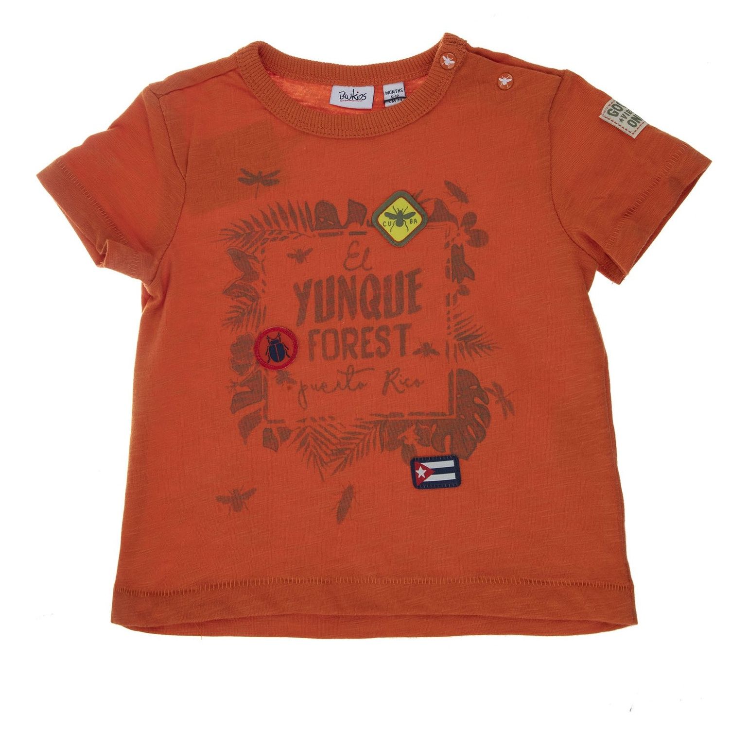 تی شرت نخی طرح دار نوزادی پسرانه - بلوکیدز - نارنجي - 1