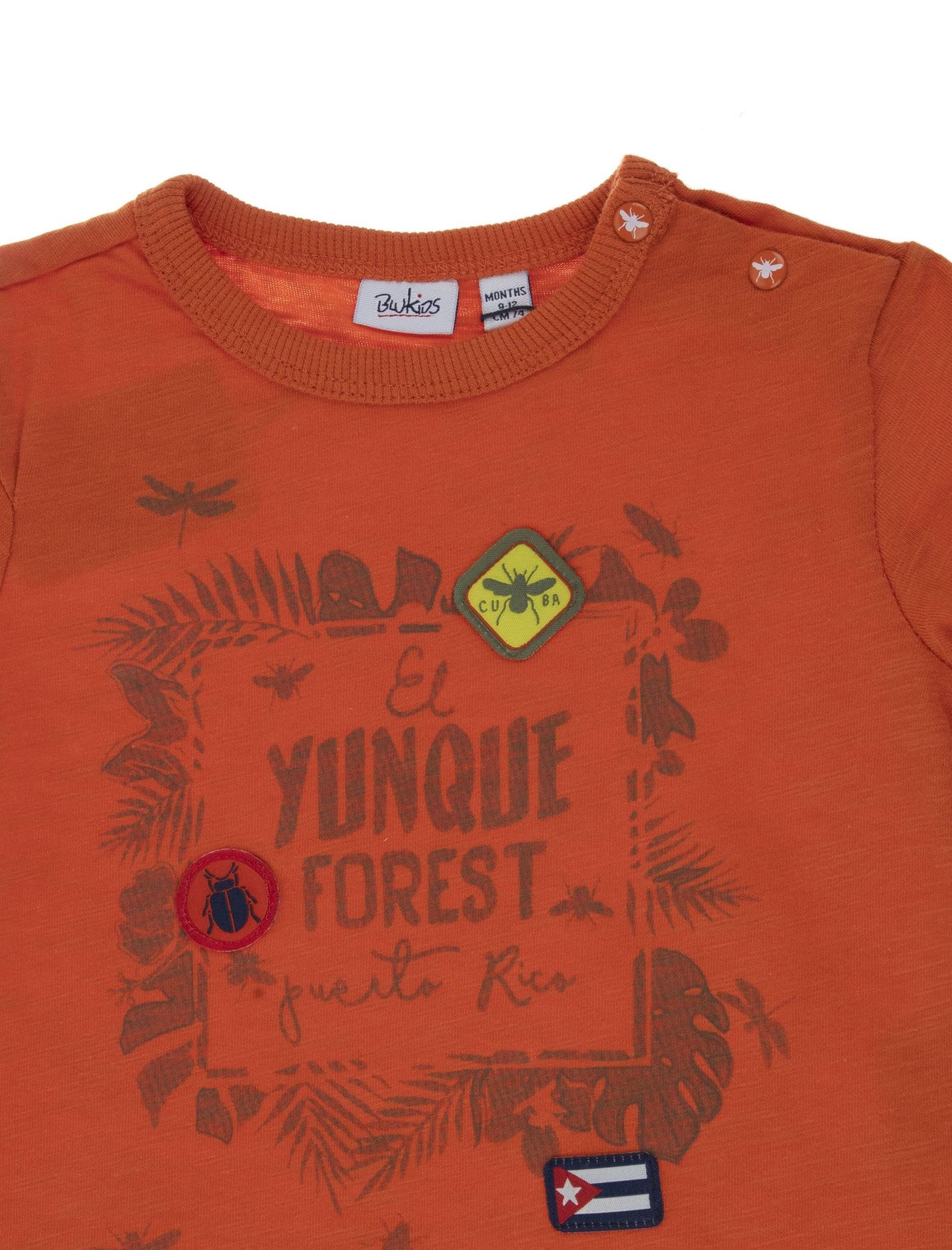 تی شرت نخی طرح دار نوزادی پسرانه - بلوکیدز - نارنجي - 4