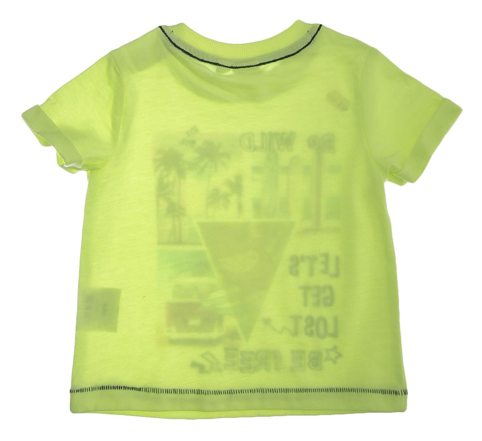 تی شرت نخی یقه گرد نوزادی پسرانه - بلوکیدز - زرد - 3