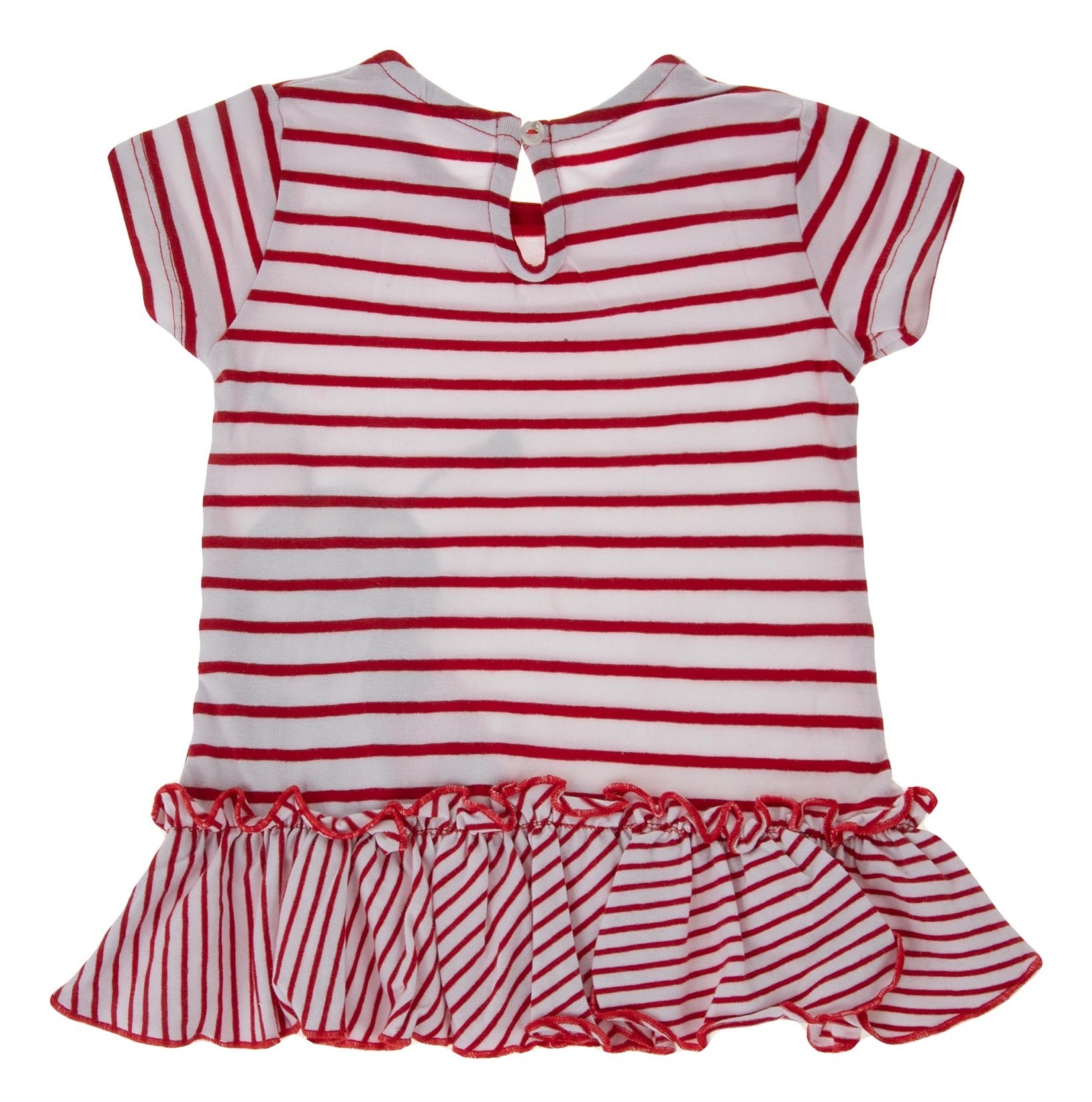 پیراهن و شلوار نخی نوزادی دخترانه - بلوکیدز - سفيد قرمز - 4