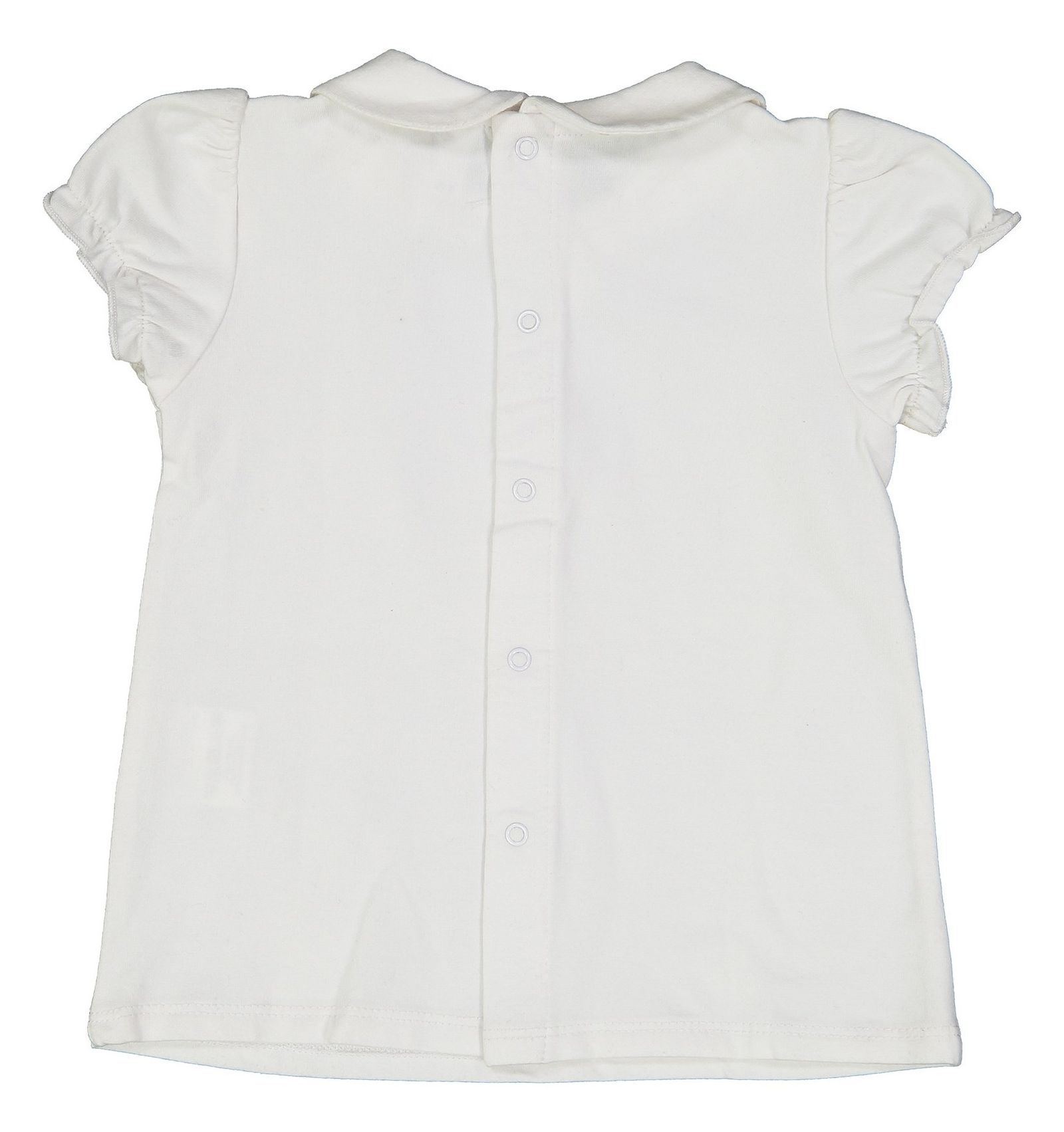 تی شرت نخی ساده نوزادی دخترانه - ایدکس - سفيد - 3