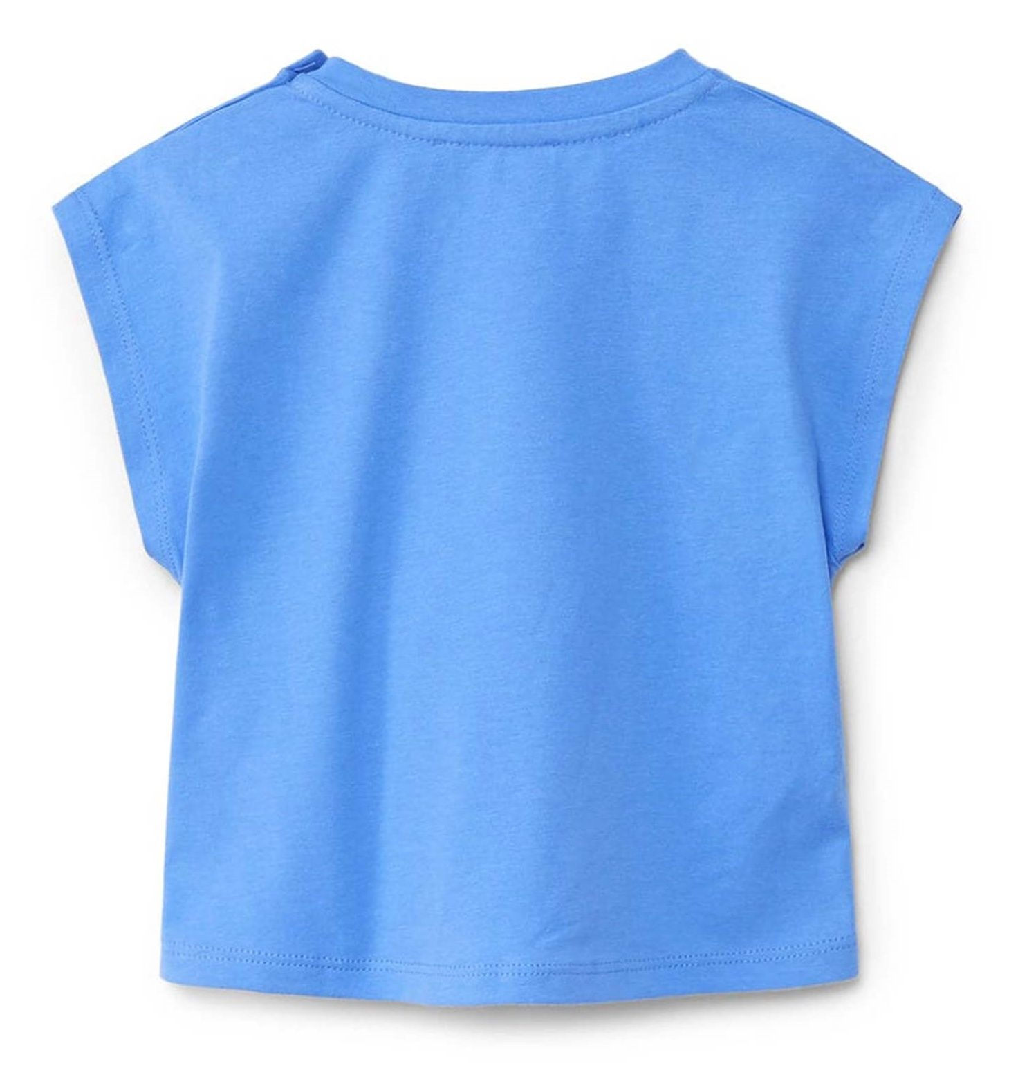 تی شرت نخی یقه گرد نوزادی دخترانه - مانگو - آبي - 3