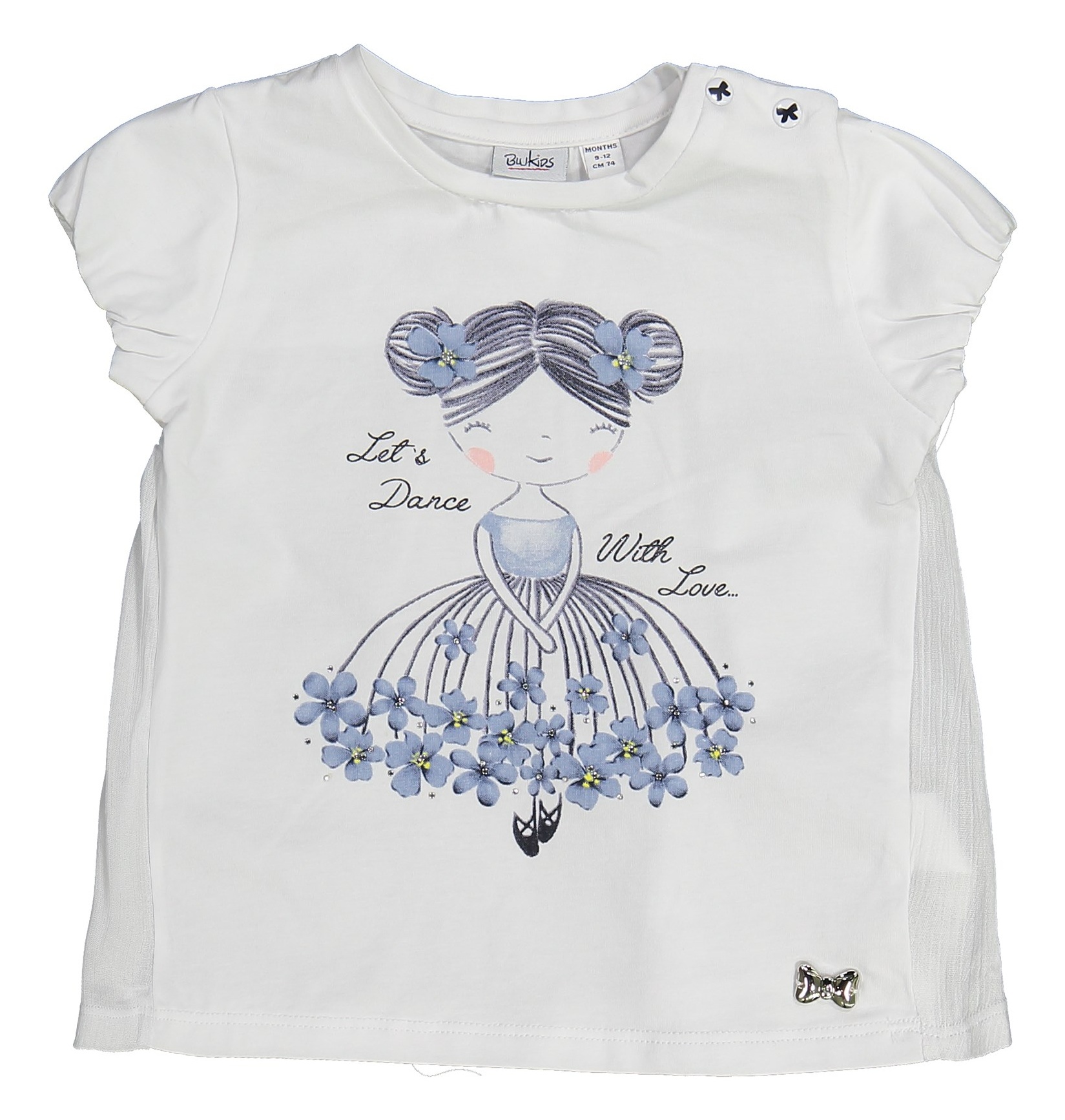 تی شرت نخی نوزادی دخترانه - بلوکیدز - سفيد - 1