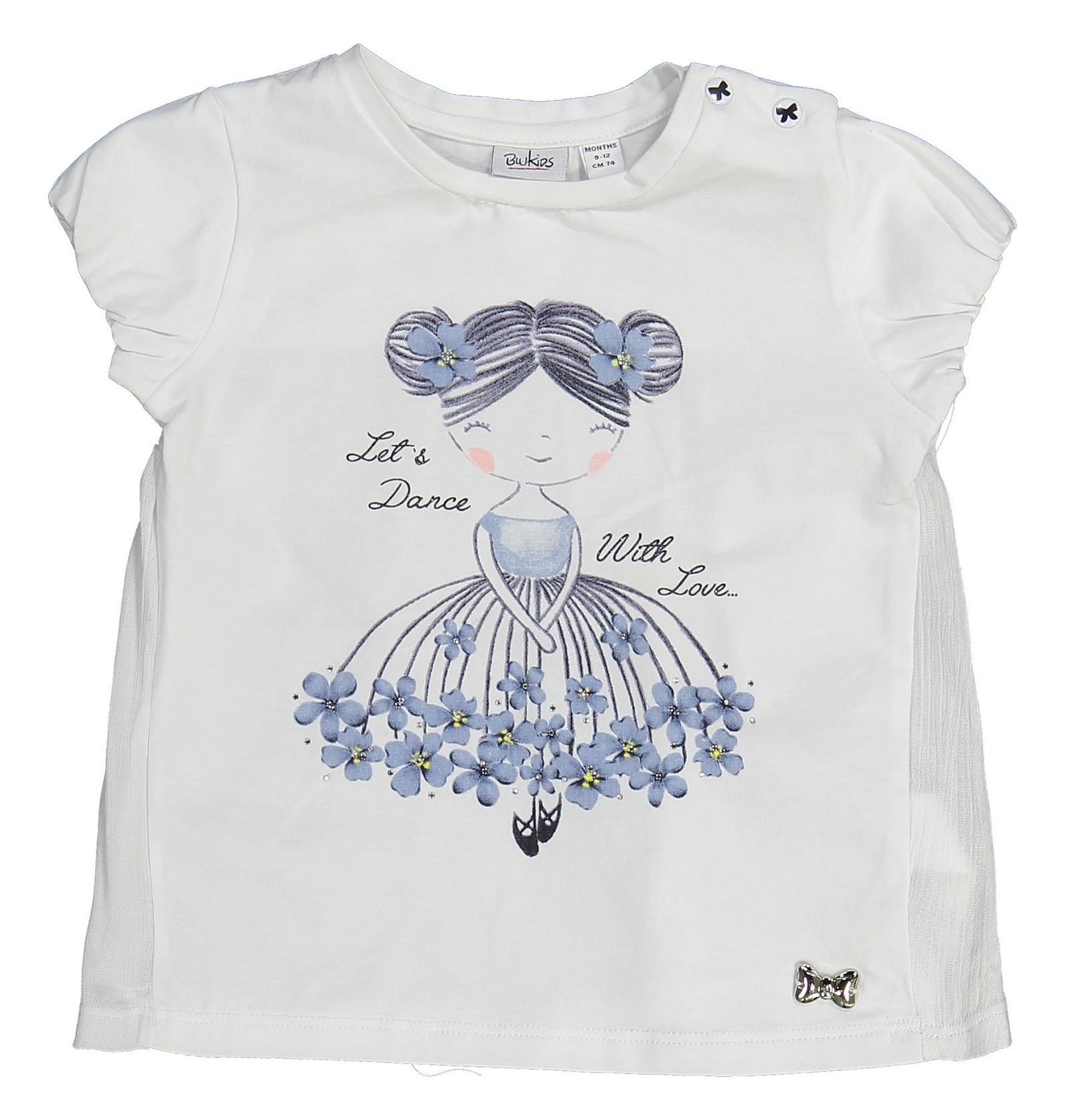 تی شرت نخی نوزادی دخترانه - بلوکیدز - سفيد - 2