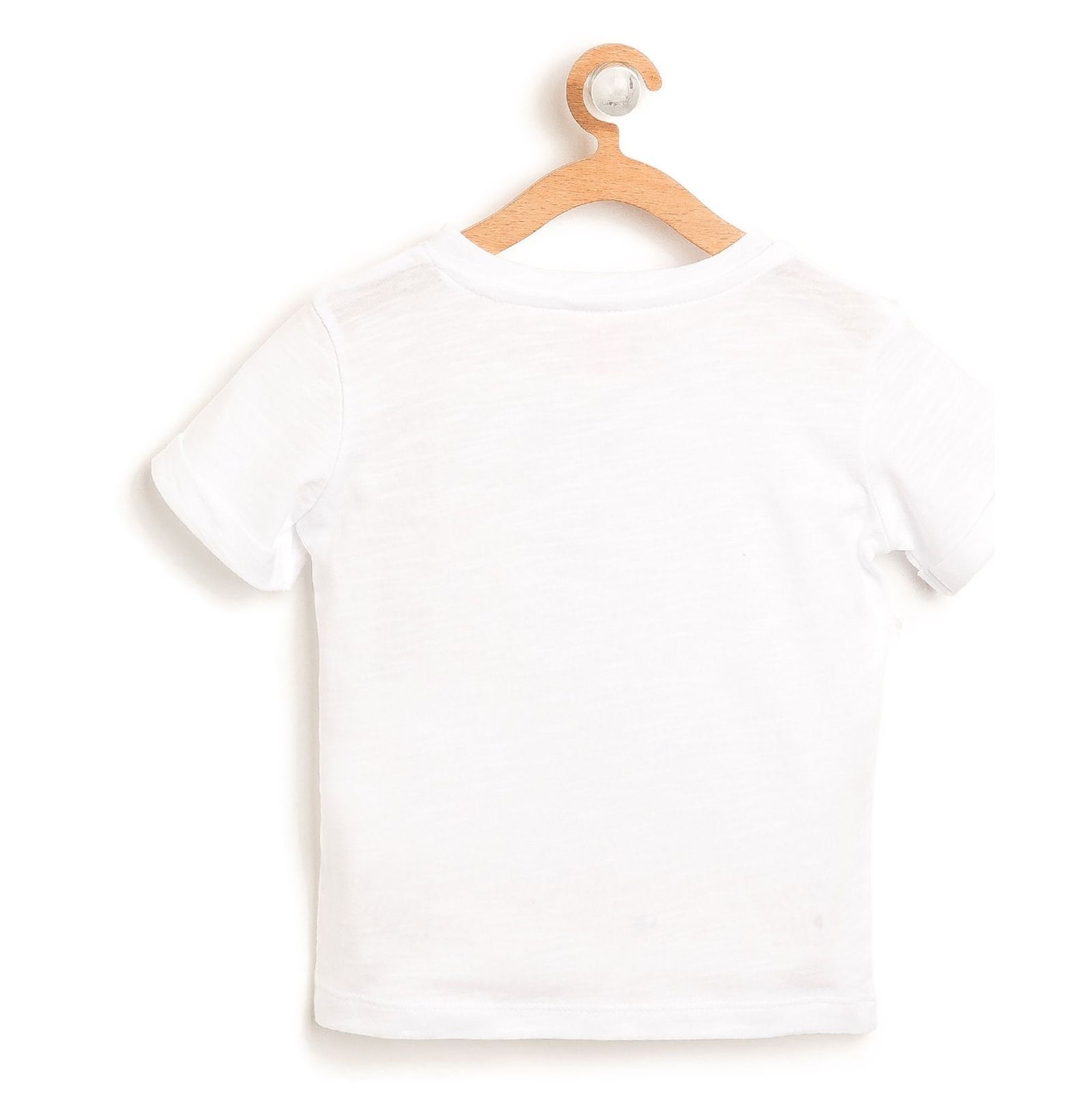تی شرت نخی ساده نوزادی پسرانه - کوتون - سفيد - 3